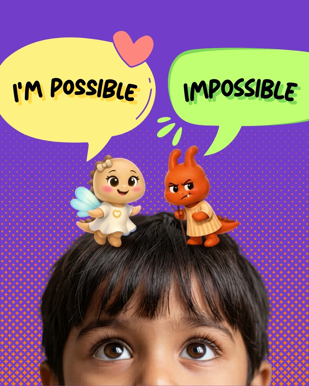 Two voices in every child’s mind… which one are we helping them grow? 💭💛
“I’m Possible” 🌱 or “Impossible” ⚡
Dina’s I’m Possible Act gently shows children how to turn self-doubt into self-belief—one thought at a time. Because confidence doesn’t come from being perfect… it comes from believing you can try. ✨
Let’s raise kids who choose courage over doubt.
#DinoStaury #ImPossible #PositiveThinking #ConfidentKids #GrowthMindset #MindfulParenting #ValuesForLife