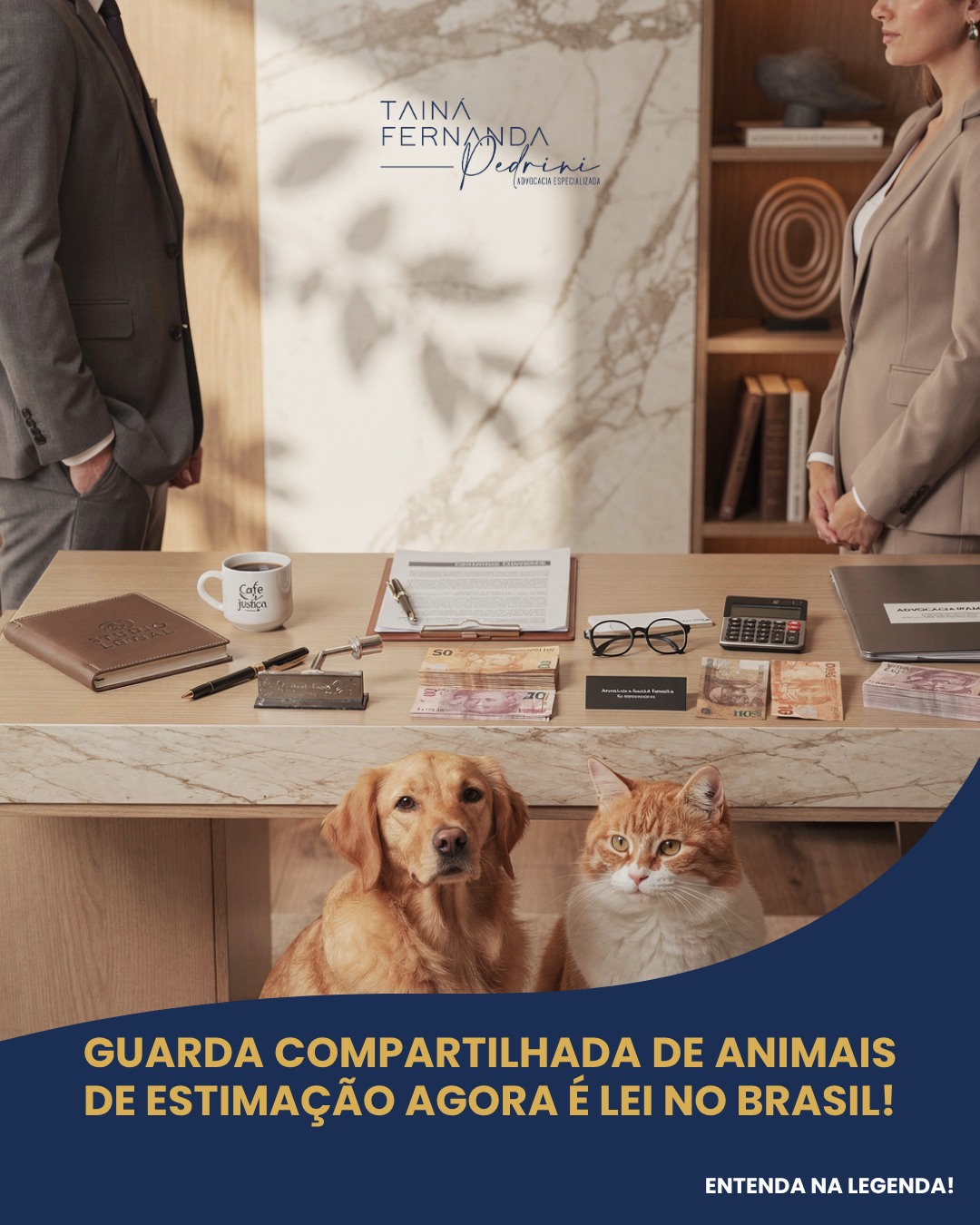Guarda compartilhada de pets agora é lei!
A Lei nº 15.392/2026 passou a disciplinar a guarda de animais de estimação nos casos de divórcio e dissolução de união estável, especialmente quando não há consenso entre as partes.
Na prática, o juiz poderá fixar a guarda do animal, inclusive de forma compartilhada, levando em consideração, acima de tudo, o seu bem-estar. A análise não se limita à propriedade, mas envolve fatores como o vínculo afetivo, a disponibilidade de tempo e as condições reais de cuidado.
A norma também estabelece critérios para divisão de despesas: custos do dia a dia, como alimentação e higiene, ficam a cargo de quem estiver com o pet, enquanto despesas veterinárias e tratamentos devem ser compartilhadas.
Importante destacar que a guarda compartilhada não será aplicada em situações que envolvam maus-tratos ou violência doméstica, podendo, nesses casos, haver a transferência da posse para a outra parte. Além disso, o descumprimento das regras ou a renúncia à guarda também podem implicar perda do direito de permanência com o animal.
A legislação consolida uma mudança relevante no Direito de Família, ao reconhecer que os animais de estimação não podem mais ser tratados exclusivamente como bens patrimoniais, exigindo proteção compatível com sua natureza.
#DireitoDeFamília #GuardaDePets #Lei15392 #Divórcio #UniãoEstável #Advocacia #BemEstarAnimal