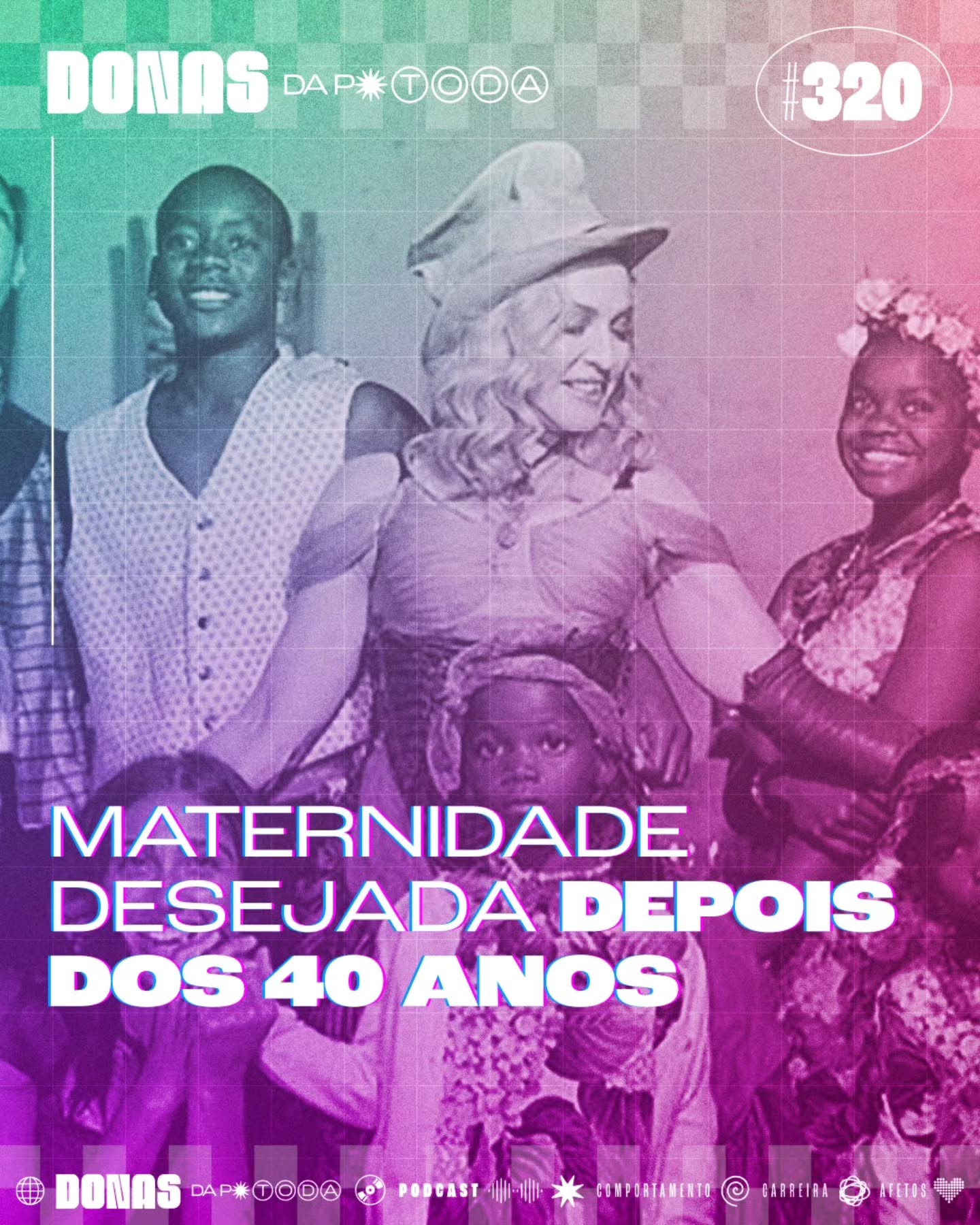 Ser mãe aos 40. Ser mãe solo por vontade própria. Lidar com a dificuldade para engravidar. Lidar com as noias todas que vêm com a maternidade. E realizar um sonho ao mesmo tempo em que você se vê desconstruindo esse sonho todos os dias. Mesmo quem não quer ser mãe, certamente acompanha mulheres vivendo a maternidade sob novas perspectivas.
Nós acompanhamos várias e escolhemos duas delas para esse episódio: a jornalista @marinaaandrade, mãe da Lina, e a psicóloga e psicanalista @barbarawraulino, mãe do Francisco. Uma, tentou por seis anos engravidar. Outra, optou pela maternidade solo.
Com essa conversa, homenageamos todas as mulheres - aos 40 anos ou não - que são mães. Nós admiramos muito vocês.
Tá no ar! 🎧
#maeaos40 #maternidadeconsciente