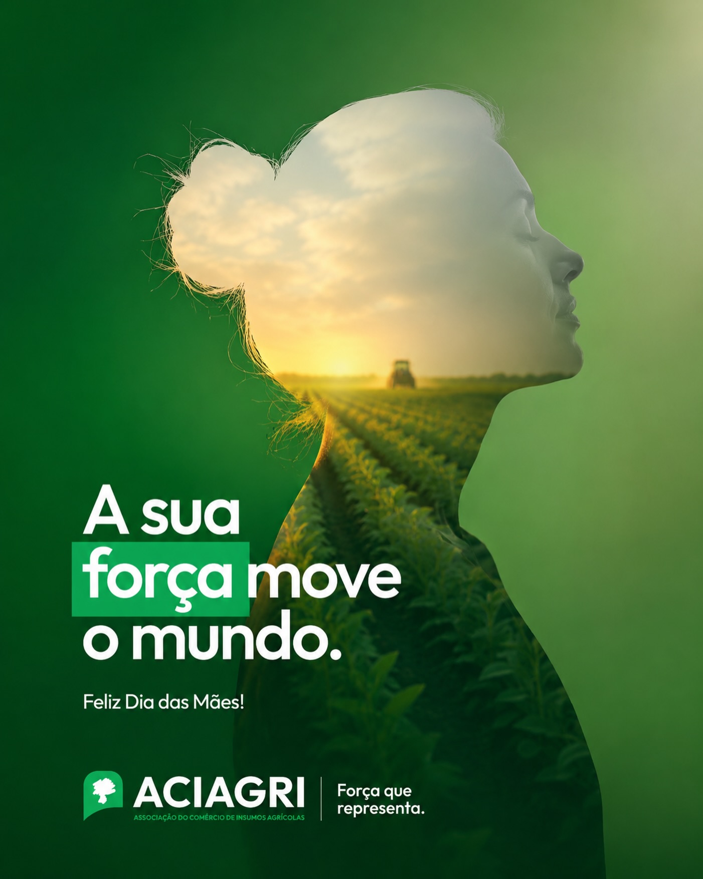 A sua força move o mundo! 🌎✨
Nos desejamos um feliz dia à todas as mães, repleto de carinho, amor e principalmente: Reconhecimento. 💚
ACIAGRI - Força que representa! ✊