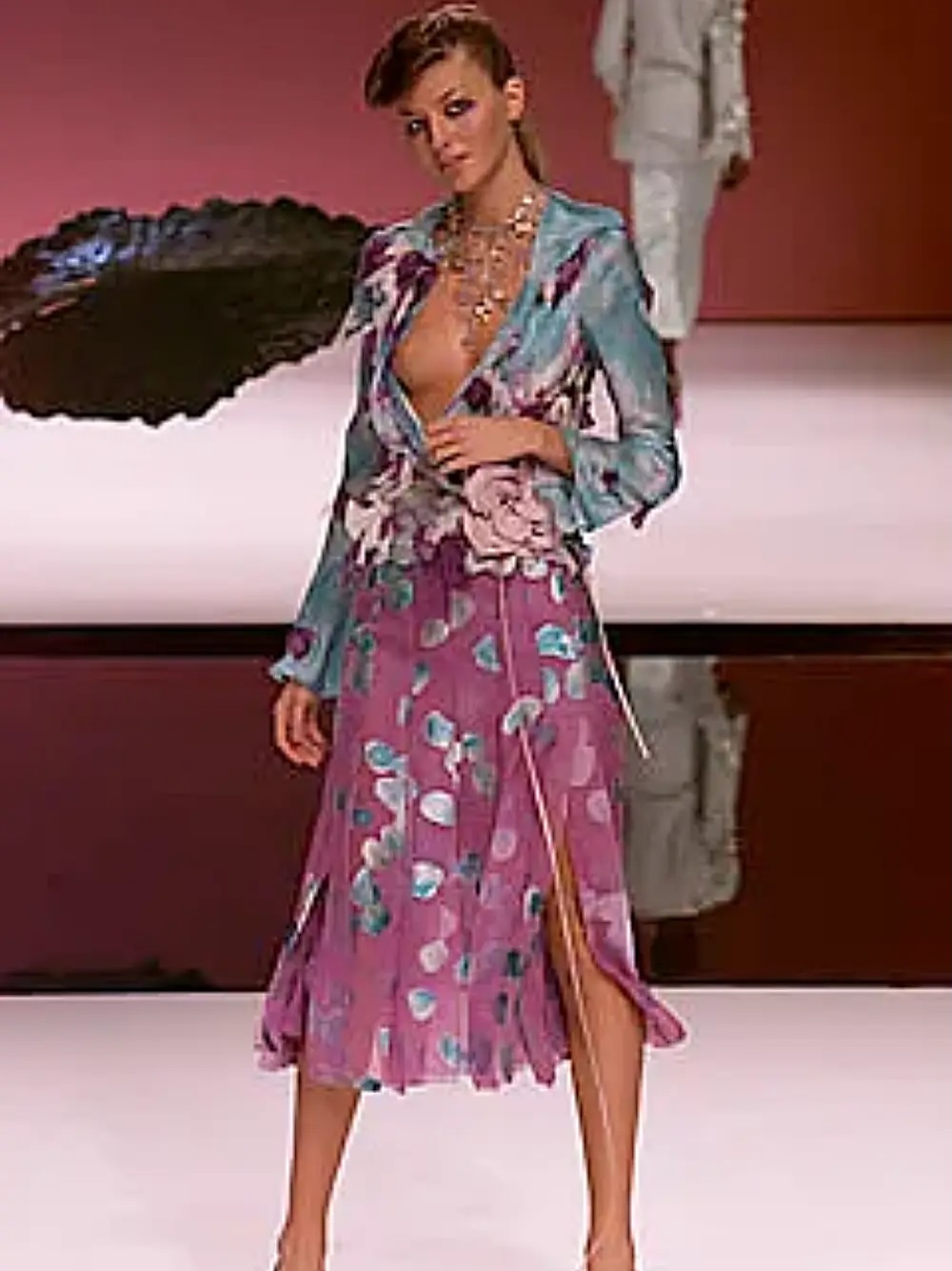 From the Emanuel Ungaro Spring 2001 Runway blouse size 38. DM for more information. #emanuelungaro #vintage #y2k #designer #runway