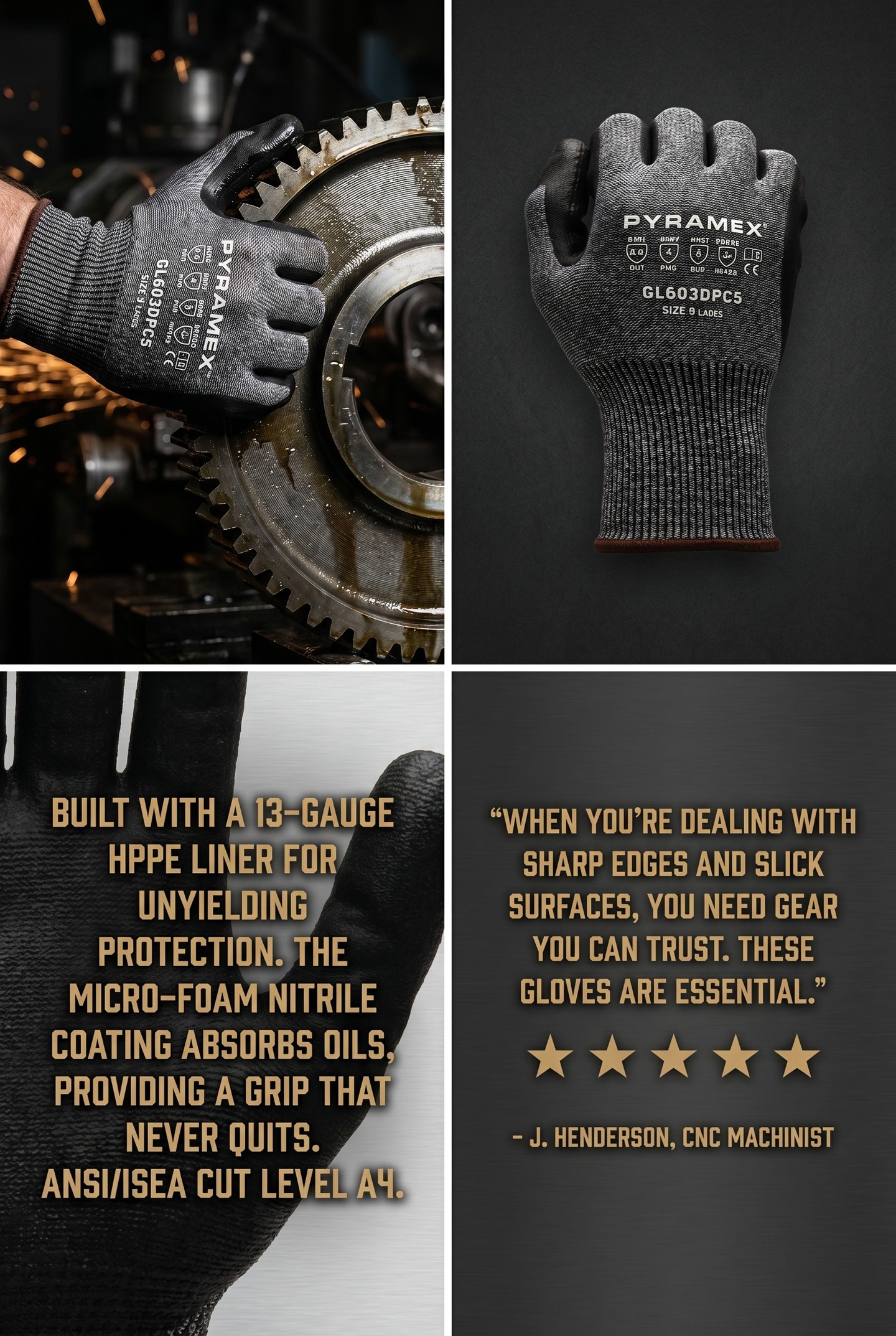 🛠️ Level up your grip game! These gloves don't just protect—they empower. Perfect for the toughest jobs. 👊 Tap to transform your work! #SafetyFirst #CutResistantGloves #NitrileGrip #SafetyGear #FallProtection
