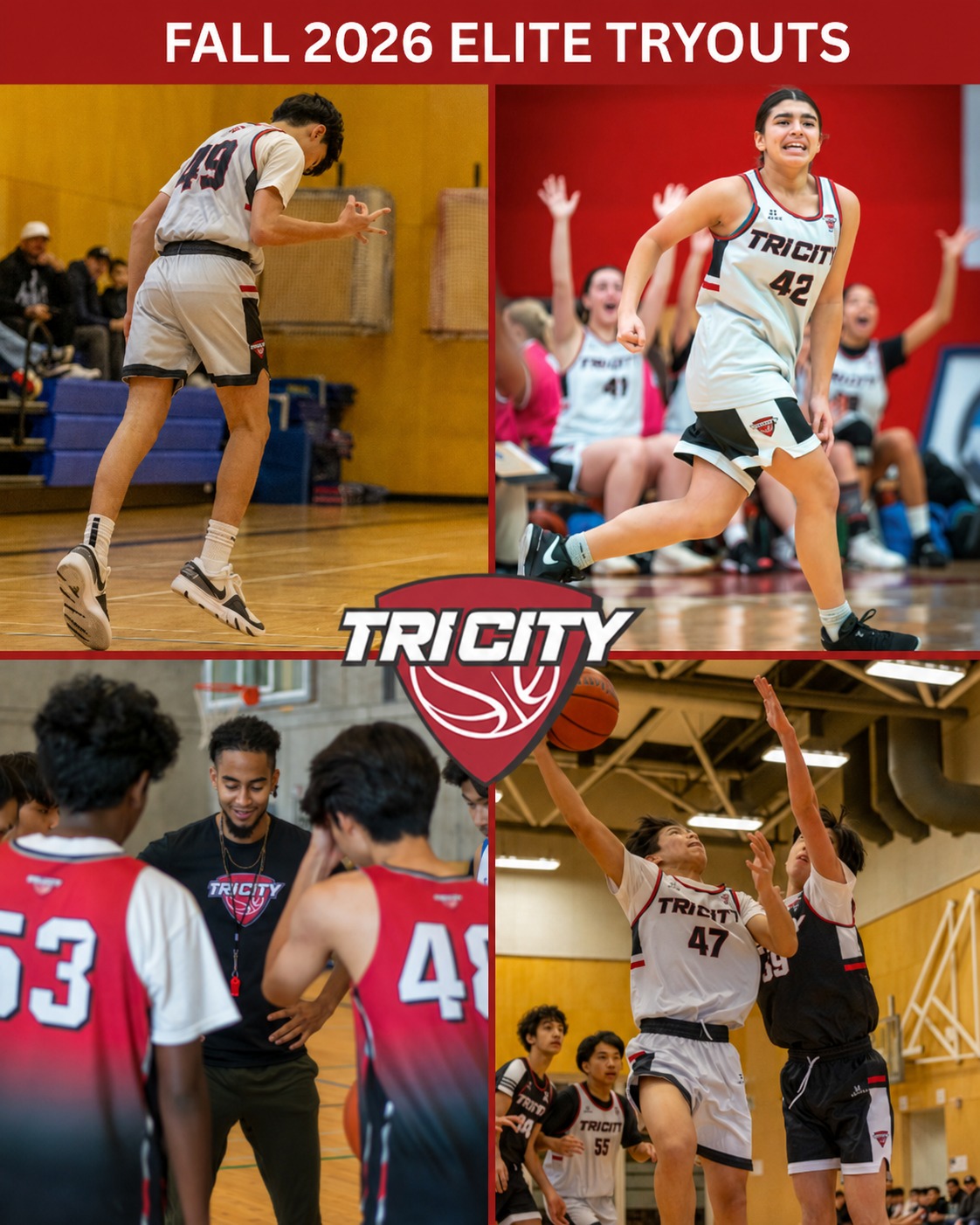 Tri-City Basketball Fall 2026 Elite Tryouts are here!
We’re excited to welcome players for our U11–U14 Boys & Girls Elite Division tryouts taking place May 25–28, 2026 across the Tri-Cities.
Our Elite program is designed for athletes looking to compete, develop, and grow in a high-level team environment with experienced coaches, league play, tournaments, and twice-weekly practices.
U11–U14 Boys & Girls
Competitive team environment
League games & tournaments
Multiple gym locations across the Tri-Cities
Full tryout schedule and details available online.
Register now at TCYBA.ORG