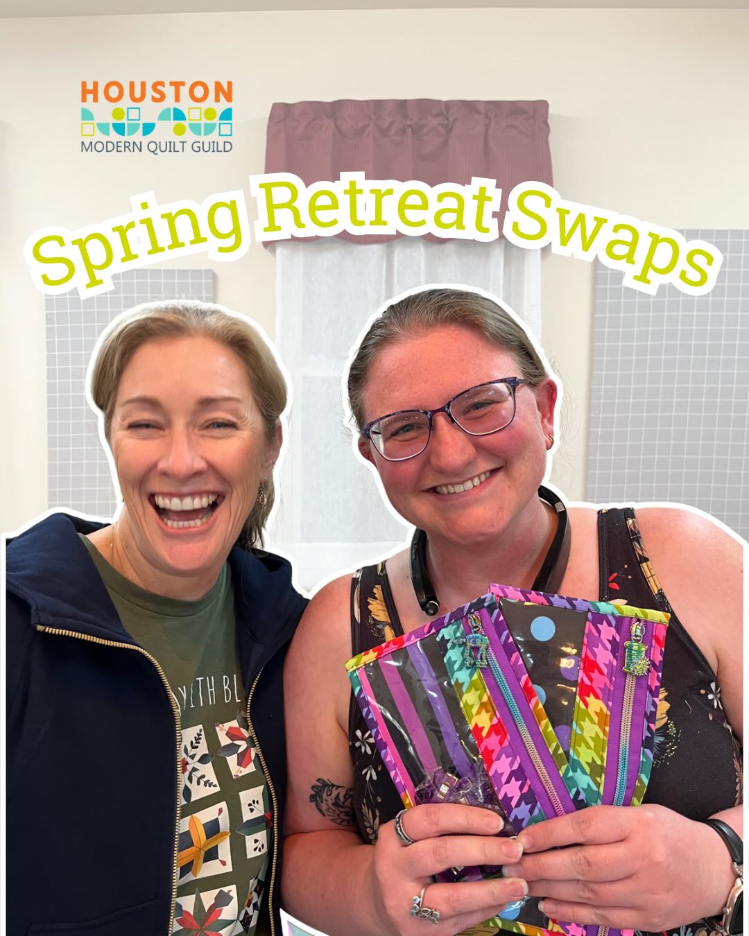Swaps from our Spring Retreat this past weekend! 🩵 Thank you to everyone for coming and thank you to our amazing retreat chair @redpointquilts for organizing another great weekend ✨