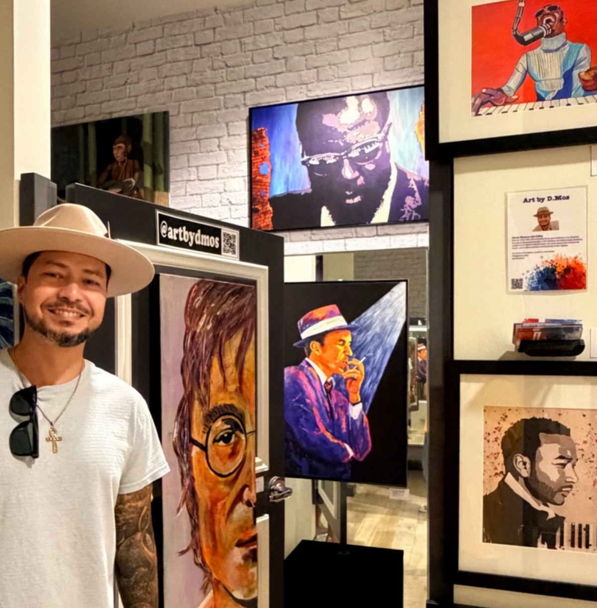 I’m Danny Moscoso (D.Mos), and I bridge the gap between music iconography and urban pop-art. My work is an experiment in color, texture, and rhythm—turning the icons we love into pieces you can feel.
I’m constantly looking for new ways to translate culture onto canvas. My mission is simple: to make sure the legends who shaped our soundtrack get the visual tribute they deserve.
I’m glad you’re here to see the work. Explore the full catalog at ArtbyDMos.com.
✌🏾💜🎨
D.
