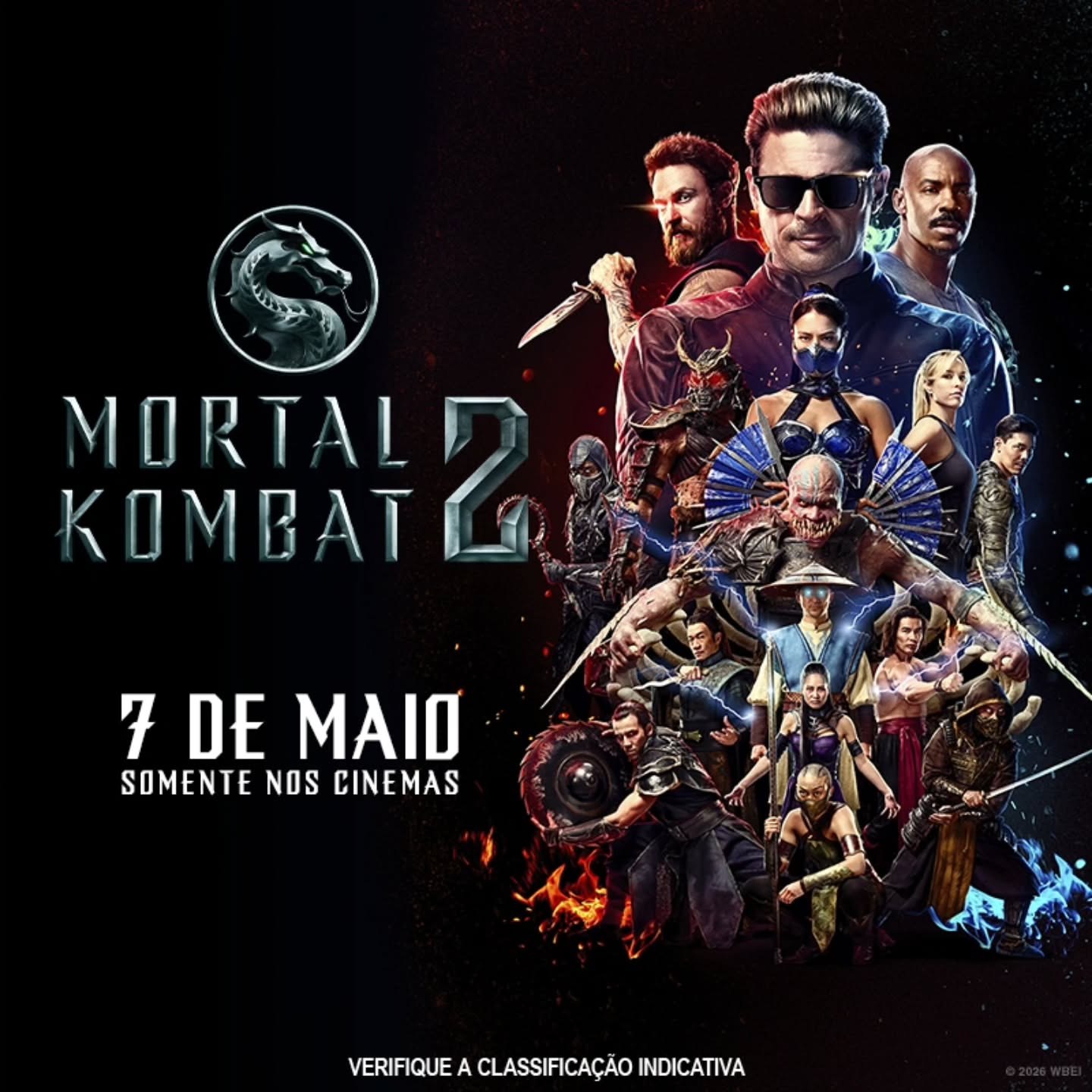 🎬 ESTREIA IMPERDÍVEL! 🎬
Prepare-se para muita ação, lutas épicas e personagens icônicos! O novo filme de Mortal Kombat chega com tudo aos cinemas nesta quinta-feira (dia 07)
O QUE ESPERAR DO FILME?
🔥 Lutas intensas e coreografias impressionantes
🔥 Personagens clássicos e novos combatentes
🔥 Efeitos visuais de alto nível
🔥 Fatalities mais violentos e fiéis ao jogo
🔥 Uma história cheia de rivalidade, honra e vingança.
Não fique de fora dessa! Chama os amigos, garante sua pipoca 🍿 e vem viver essa experiência nas telonas! Estreia nesta quinta-feira (07) Nos cinemas mais próximos de você! Já escolheu com quem vai assistir? Marca aqui nos comentários! 👇