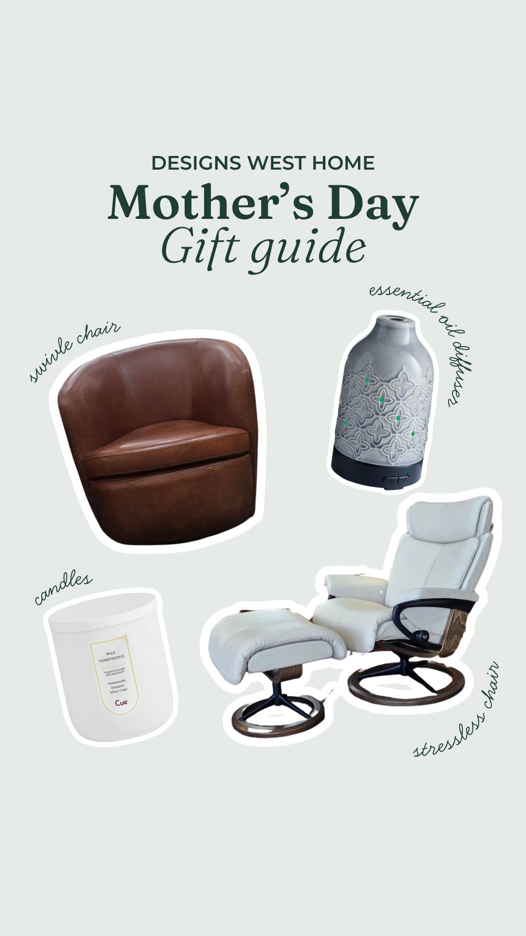 Mother's Day at Designs West Home. We've curated gifts at every budget, from cozy little luxuries to pieces that transform a room. 💕
👉 Under $100, our throw blankets, wax warmers, and diffusers bring warmth and texture to her favorite spaces.
👉 Looking to go bigger? Our swivel accent barrel chairs, curated art, and lamp pairs make a beautiful statement.
👉 And if you really want to treat her, a Stressless® recliner, a new sofa, or one of our handcrafted Amish jewelry mirrors will become the gift she thanks you for daily. These are the pieces she'd never buy for herself, but will absolutely love coming home to.
Still not sure? Our gift certificates let her choose exactly what she wants, and gives her a reason to come browse our showroom (always a treat in itself).
Stop in and let us help you find something memorable for the woman who makes your house a home.
📍 1768 E Route 66, Flagstaff
🕘 Mon to Sat 9:30-5:30 | Sun 11:00–4:00
#FlagstaffFurniture #DesignsWestHome #MothersDay
