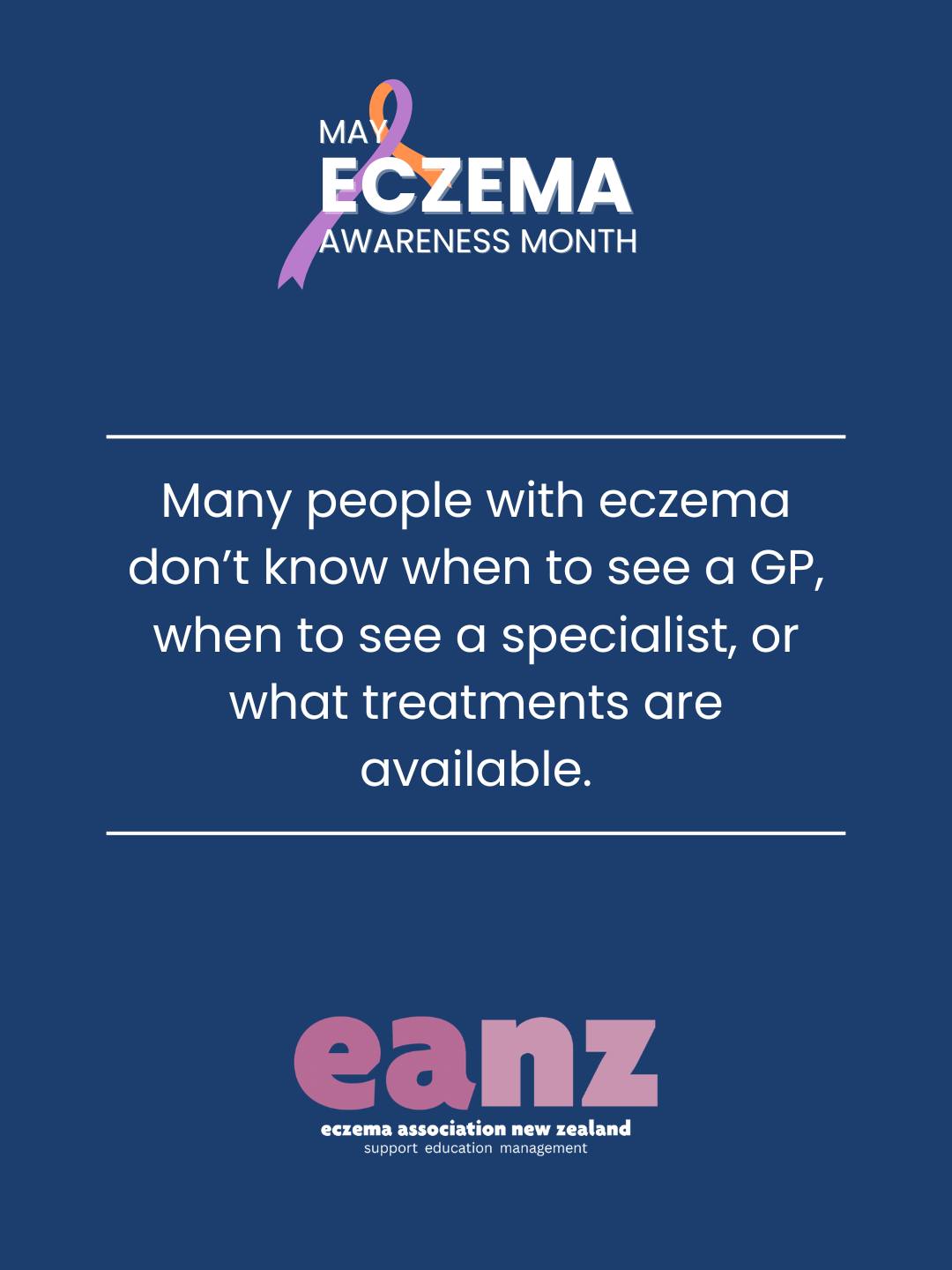 Many people with eczema are unsure when to see a GP, when to ask about a specialist referral, or what treatment options may be available.
It is common to feel unsure, especially if symptoms seem to improve and then return, if flares are becoming harder to manage, or if eczema is affecting sleep, daily routines, work, school, or wellbeing.
Seeking support early can help you better understand your skin, identify possible triggers, discuss treatment options, and know when additional care may be needed.
This Eczema Awareness Month, we are helping people and whānau across Aotearoa better understand the eczema patient journey and the steps that can support better care, clearer conversations, and more confidence when speaking with healthcare professionals.
Join our community through the link in bio to access free eczema resources this May.
#EczemaAwarenessMonth #EczemaJourney #YouAreNotAlone #LivingWithEczema