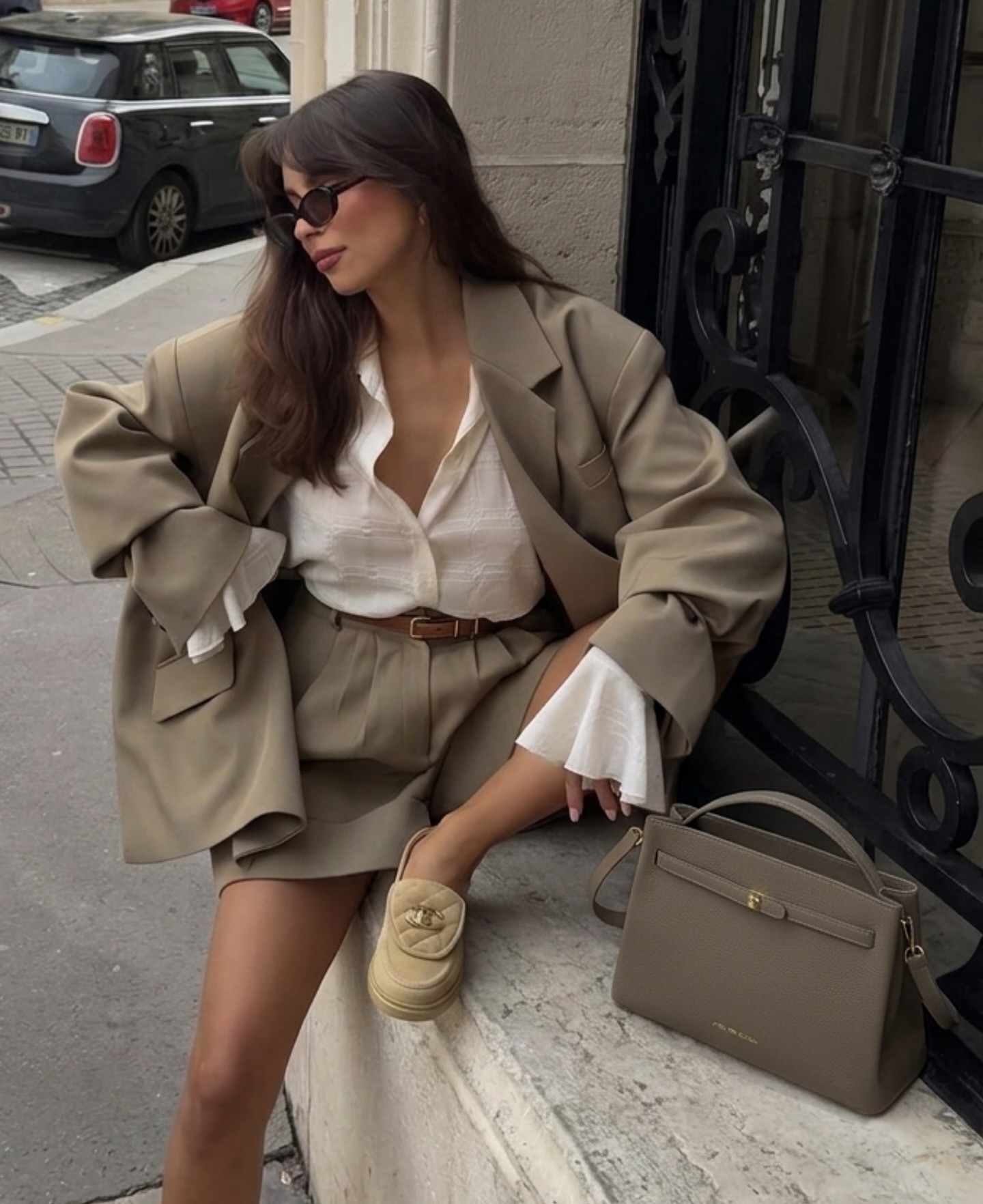 Spring neutrals with Cube Lock in Mink.