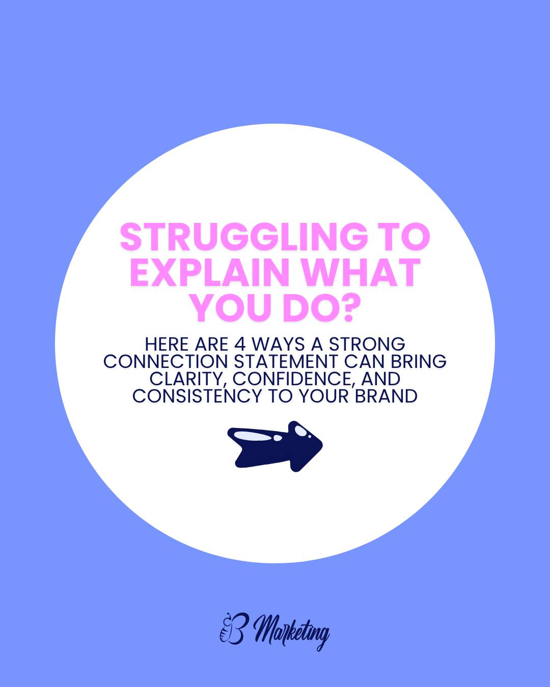 If someone asked what you do, could you explain it clearly in one or two sentences?
Not the long version. Not the rambling version. The clear, confident, this is exactly how I help version.
That is where a connection statement comes in.
It brings clarity to your message, confidence to how you show up, and consistency across everything you create. And once you have it, marketing starts to feel a whole lot easier.
✨ Swipe for 4 ways a strong connection statement can transform your brand messaging.
Ready to feel confident talking about your business or organization again? Book a curiosity call and let’s build your message together.
https://www.thebmarketing.com/call (link in bio)
#BMarketing #BrandMessaging #MarketingStrategy #SmallBusinessSupport #EntrepreneurLife #ClarityInBusiness #ShowUpWithConfidence #MarketingTips