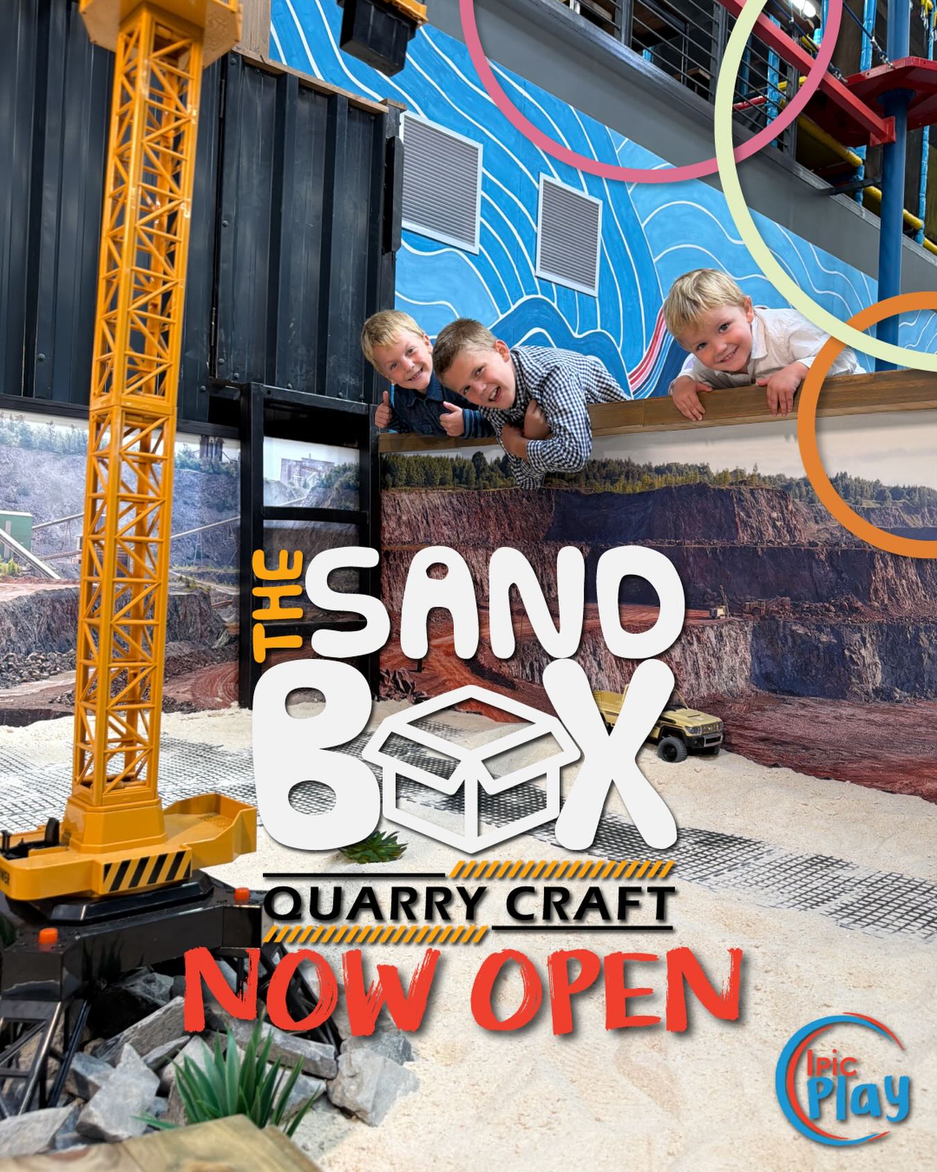 New to Ipic Play 🎉✨The Sandbox Quarry Craft is officially OPEN! We know you’ve been waiting, and it’s finally time to “drive” into all the excitement and fun. Come experience it for yourself, Only at Ipic Play!
#SandboxQuarryCraft #NowOpen #CreativeFun #FamilyActivities #IPick