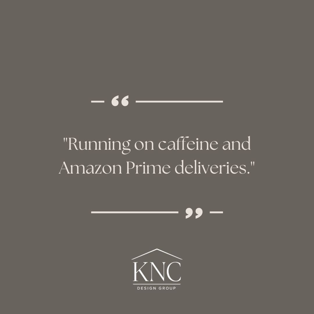 Really more like caffeine and plumbing deliveries.. but same same 😂