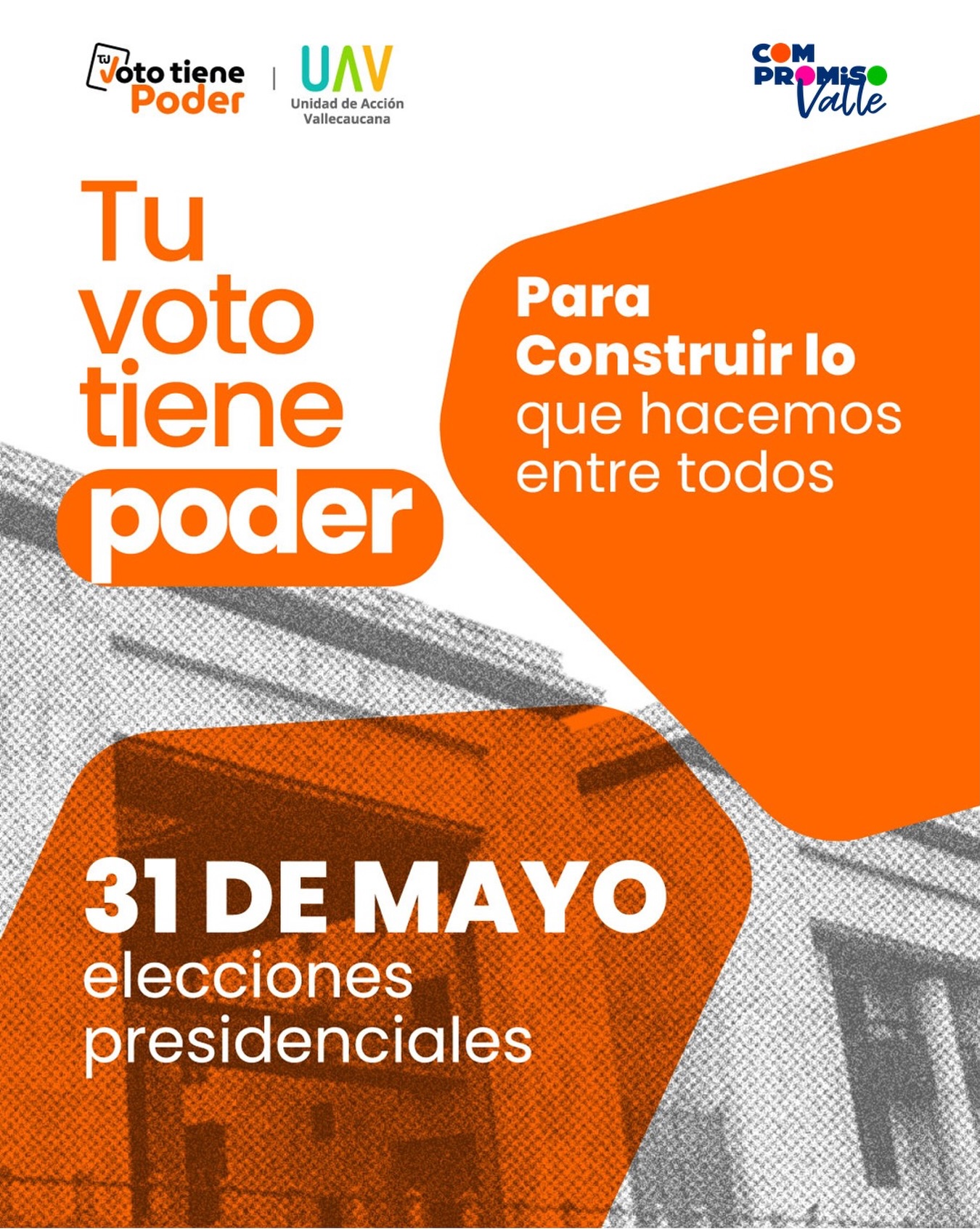 🗳️ La democracia se construye entre todos.
Este 31 de mayo tú también tienes el poder de aportar. 💪
Infórmate, decide y vota. ✅
🌐 Conoce más en www.tuvototienepoder.com