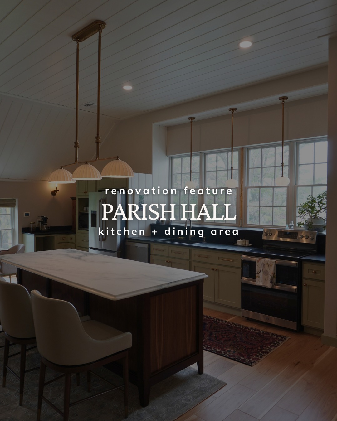 Over the past year, the parish hall has been completely transformed to include a functional kitchen and dining area on the main floor. This carefully planned design comes together to create a beautiful open living space that flows naturally. We'll soon be revealing the rest of the restoration which includes a sitting area, two bedrooms, and two bathrooms!
#kitchenrenovation #diningarea #custombuild #craftsmanship #transformation
