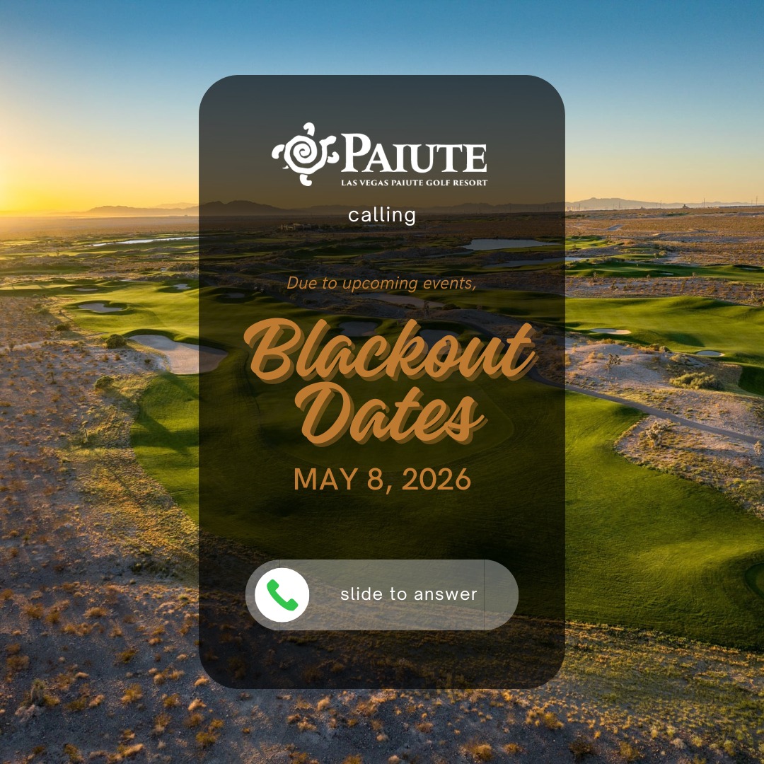 Just a friendly reminder — tomorrow is a blackout day.
No tee times or driving range will be available. However, our Bar & Grill will remain open and ready to serve you! Feel free to stop by for a great meal and drinks. 🍔🥂
Thanks for your understanding and we'll see you on Saturday 😉
#golf #lasvegasgolf #lvpaiutegolf #desertgolf