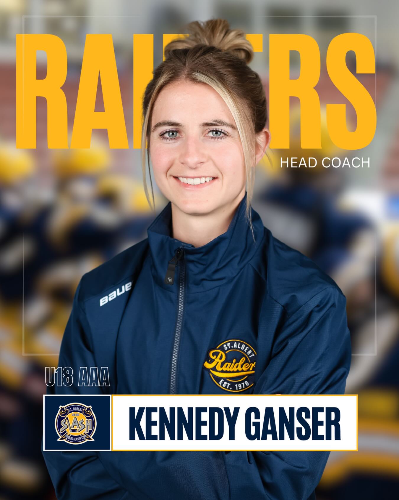 The St. Albert Raiders are proud to announce Kennedy Ganser as the new Head Coach of the Slash U18 AAA female program.
Kennedy brings an exceptional playing background and a strong foundation of coaching experience at the highest levels of the game. A former University of Alberta Panda and professional player, Kennedy recently completed her third season as an Associate Coach with the Pandas and continues to establish herself as one of the emerging leaders in the female game.
Please join us in welcoming Kennedy to the St. Albert Raiders!
Read Kennedy’s full bio through the link in our bio.