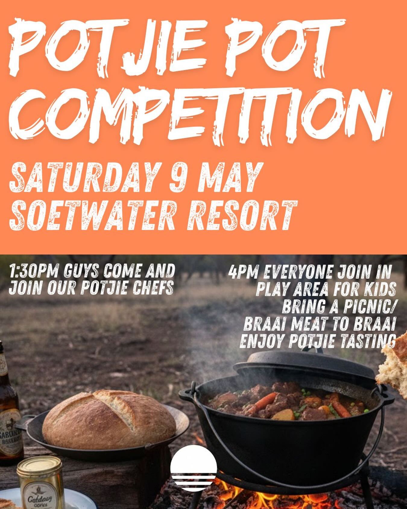 It’s potjie time tomorrow! Come and join in the fun 🥘 🎉☀️