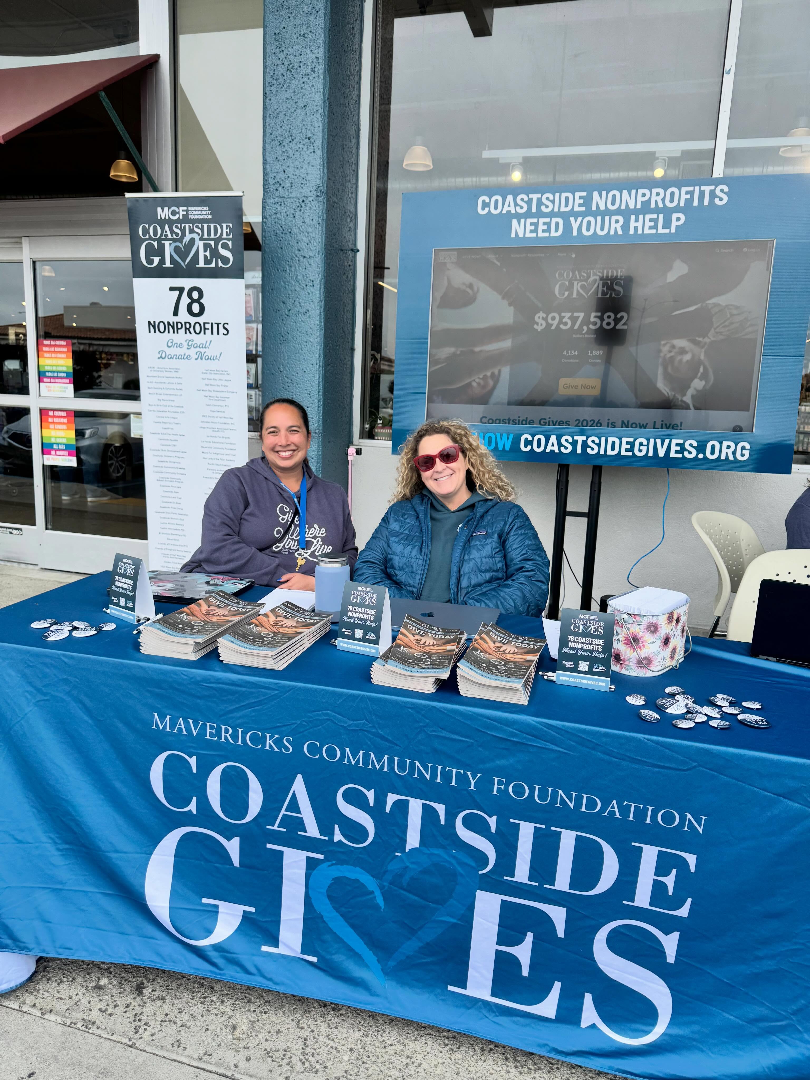 The @newleafcmarket giving station is set! Come say hi, take some pics, and ask our volunteers about donating in person! We’re here to help you give where you live 💙