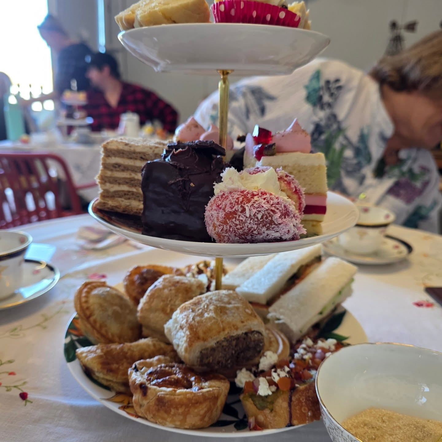 Feeling the love today. My youngest and my Mother came to town to celebrate this beautiful day. My older two were commited outside of our small home town but still took the time to call. We had an beautiful brunch at the local cafe and it was amazing. Endless tea and a delectible selection of treats.