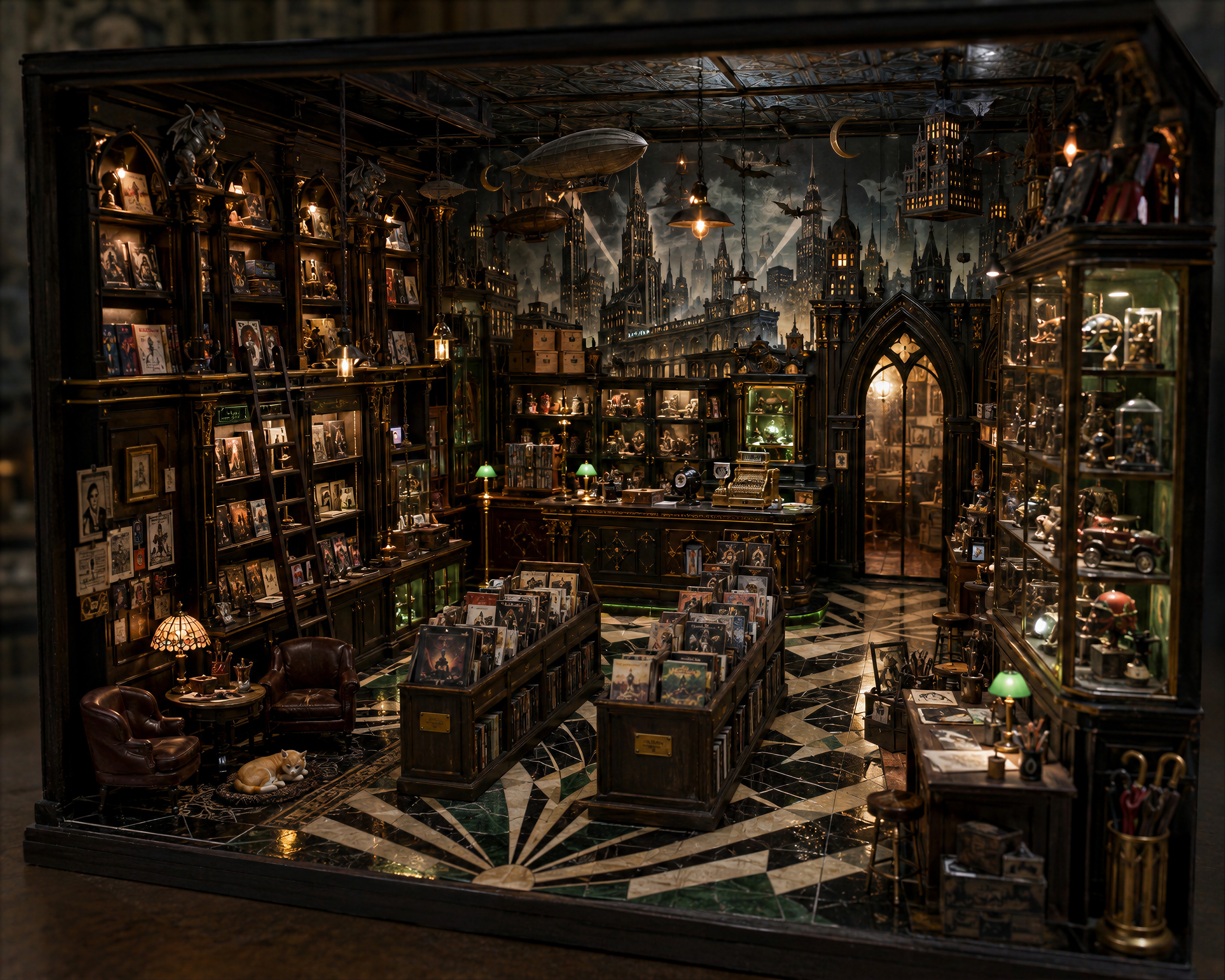Step inside Nocturne & Ninth, Gotham’s tiniest comic shop, where Opal bans billionaires for “leaning ominously near the glass” and Ledger the cat runs the place through strategic napping. 🦇
Full blog post with miniature tips is on the website — link in bio!
#smallworldminiatures #miniatureart #miniatures #roombox #diorama #comicshop #gothamstyle #artdeco #miniaturecollector #tinyworld #gotham #batman