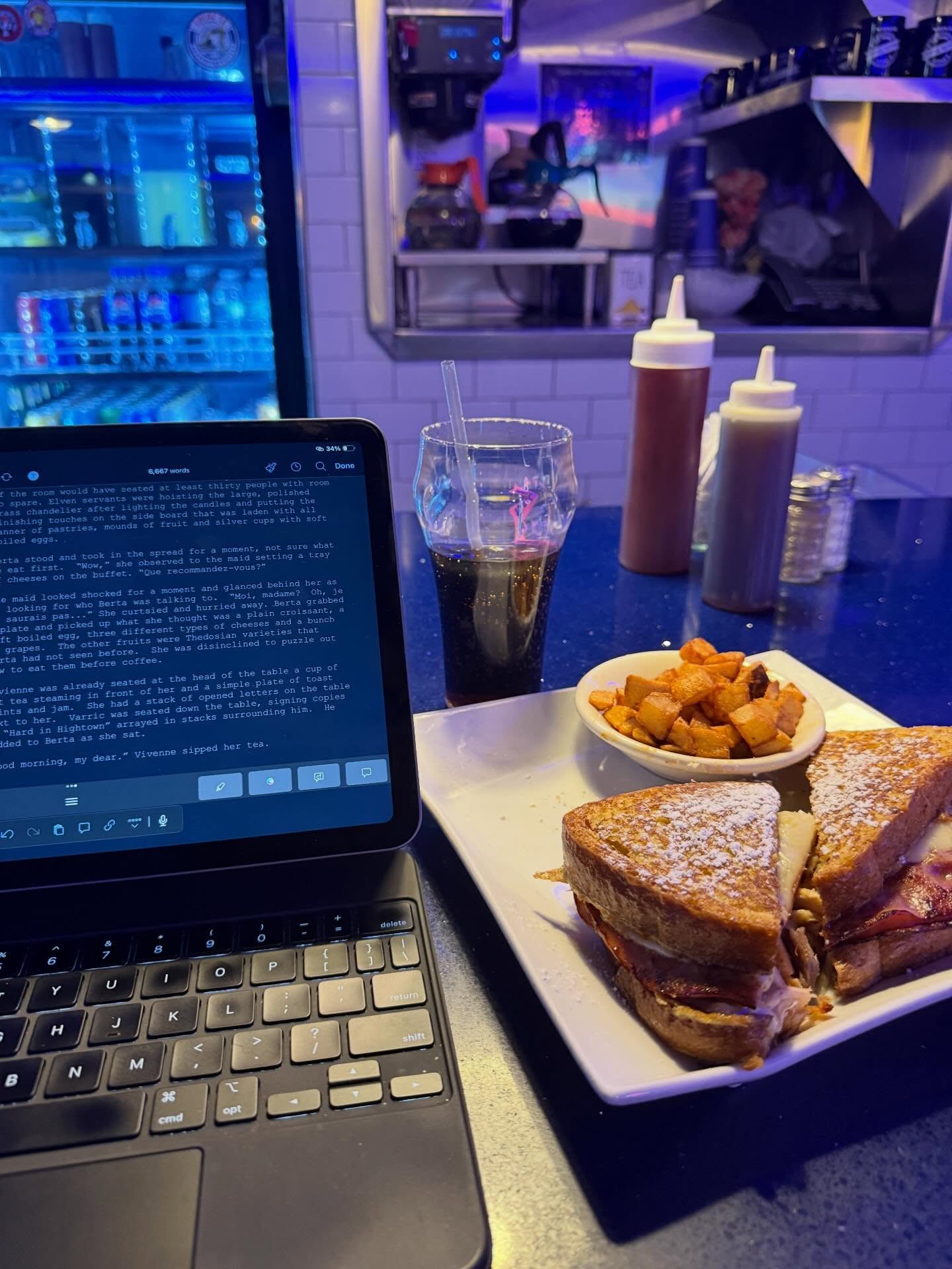 It’s all night diner kind of writing night. #nocturne #southstreetdiner #boston