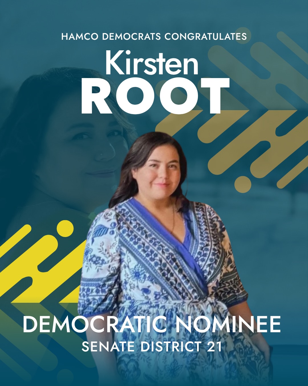 The Hamilton County Democratic Party congratulates Kirsten Root, Tamie Dixon-Tatum, Kristina Moorhead, and Kerry Forestal on earning their nominations for the Indiana Senate.
We look forward to working with these four wonderful candidates to move towards breaking the supermajority!
