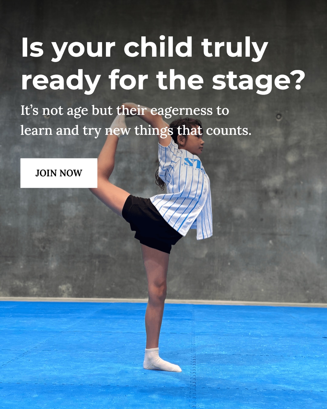Wondering if your child is ready to step into dance, singing, acting, or acro?
It's not just about age—it's about their excitement, curiosity, and willingness to learn new skills.
Look for signs like enthusiasm to move, try new things, and listen to instructions. When they're ready, the stage is set for fun, friendship, and growth!
Ready to watch your little star shine? Join the Stars family today!