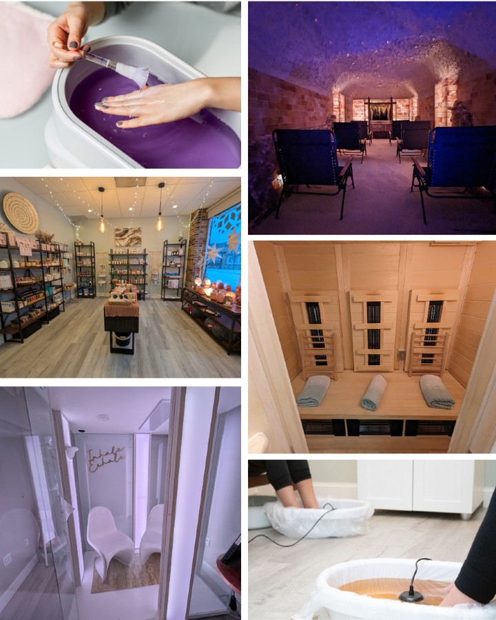 Not sure what service to book? 🤍
Whether you need relaxation, respiratory support, stress relief, self-care, or just a quiet moment to recharge — we’re here to help you decide what experience is best for you!
From the Salt Cave and Infrared Sauna to Foot Detoxes, Hand Wax Treatments, Massage, Reiki, and more… there’s something for everyone ✨
Not sure where to start? Give us a call! We’re happy to recommend services based on your needs and help create the perfect wellness experience for you. 📞💛