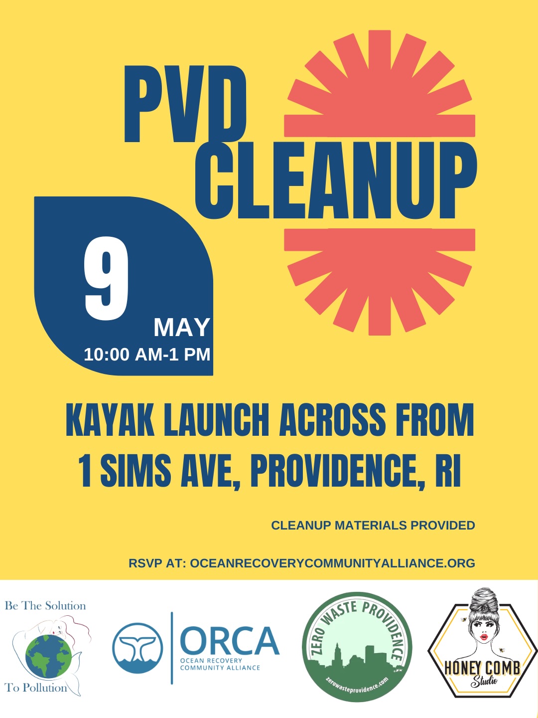 Upcoming Cleanups:
* May 9 – Providence (Providence, RI) at 10 AM
with Honey Comb Studio, Zero Waste Providence, Be Solution to Pollution
* May 16 – Mystic (Mystic, CT) at 12 PM
with Adventure Mystic, Northswell
* May 18 – Misquamicut (Westerly, RI) at 5 PM
with Misquamicut Beach Foundation, Westerly Recreation