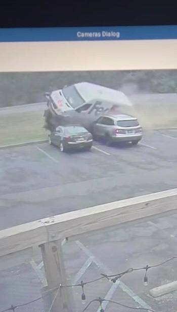 A wild look at the accident earlier today off RT589 outside the Pines Public House in Ocean Pines, MD.