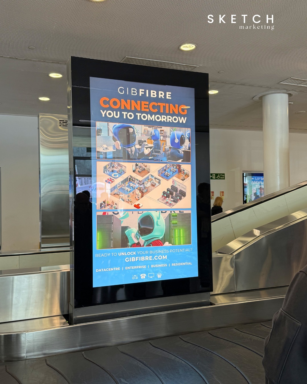 Want to make a big impact?
Airport advertising puts your brand right in front of a high-volume, high-attention audience … from arrivals to departures.
For Gibfibre, this placement is about visibility at scale, delivering a clear message in a space where people are already looking, waiting and engaging.
Big spaces need bold ideas and that’s exactly what we bring.
📍 Gibraltar Airport
#OutdoorAdvertising #AirportAdvertising #BrandVisibility #MarketingStrategy #GibraltarBusiness #SketchMarketing