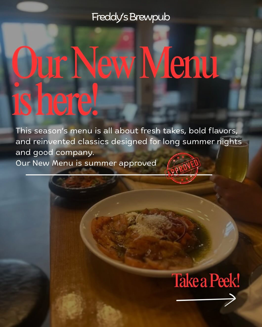 Take a peek at some of our NEW Menu items!!
Fresh flavours, unforgettable bites & dishes worth coming back for!!
It’s summer approved👌🏼