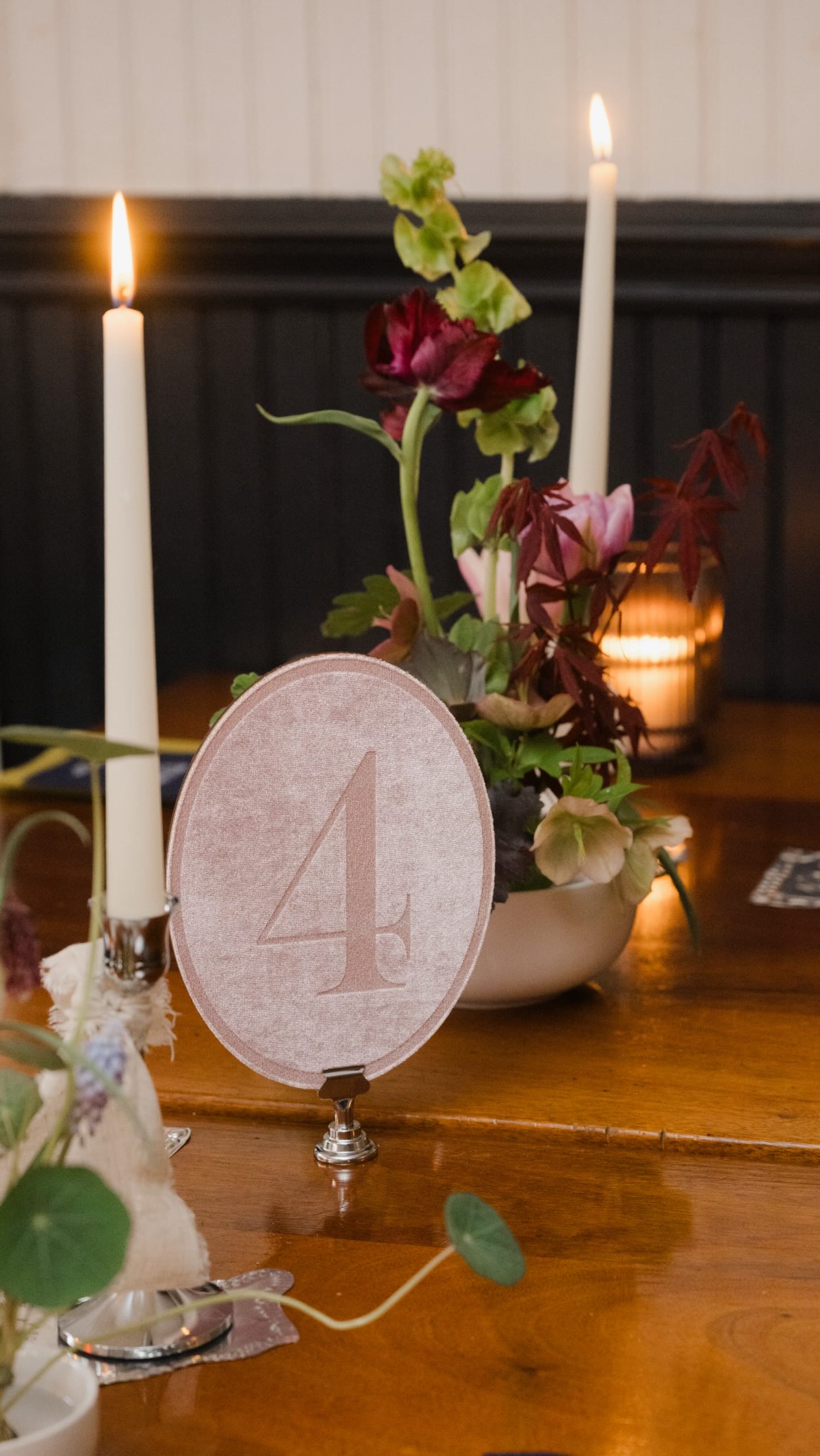 A cozy reception with all the unexpected details 🖤
Deep blue fabric menus, rich green napkins, tin name cards, and moody lighting - each element a little out of the box, but together? pure magic.
Proof that when you lean into the details, everything just clicks
Planning & Design: @allsettup
Venue & Catering: @the_redding_roadhouse
Photographer: @erincoveycreative
Florist: @rootsandthreadco
Entertainment: @book_djsean
Hair: @danabartoneweddings
Makeup: @jkinfordbeauty
Smaller Details & Signage: @purelythedetails
Cake Designer: @vicidesignny
Baked Goods: @fattoamanobakeryct
Custom Chocolate Bars: @tonyschocolonely_us
Custom art (Save the Dates, Chocolate bars, Painting): @Burger_babie
Dresses: @Chachalindavtg
Dress alterations: @Sewcatskills
Groom’s custom suit: Zemosmensstore.com
Chair Rental: @elitepbstentsevents
Tent: @chatfieldtruevalue
Bride: @ame.irc
Groom: @justinterstellar
Fairfield County Wedding Planner | Destination Wedding | Luxury Wedding | CT Wedding | Fairfield County Wedding Planner | Hudson Valley Wedding | Event Planner | CT Event Planner | Litchfield County Wedding Planner | Destination Planner | All Sett Up Events
