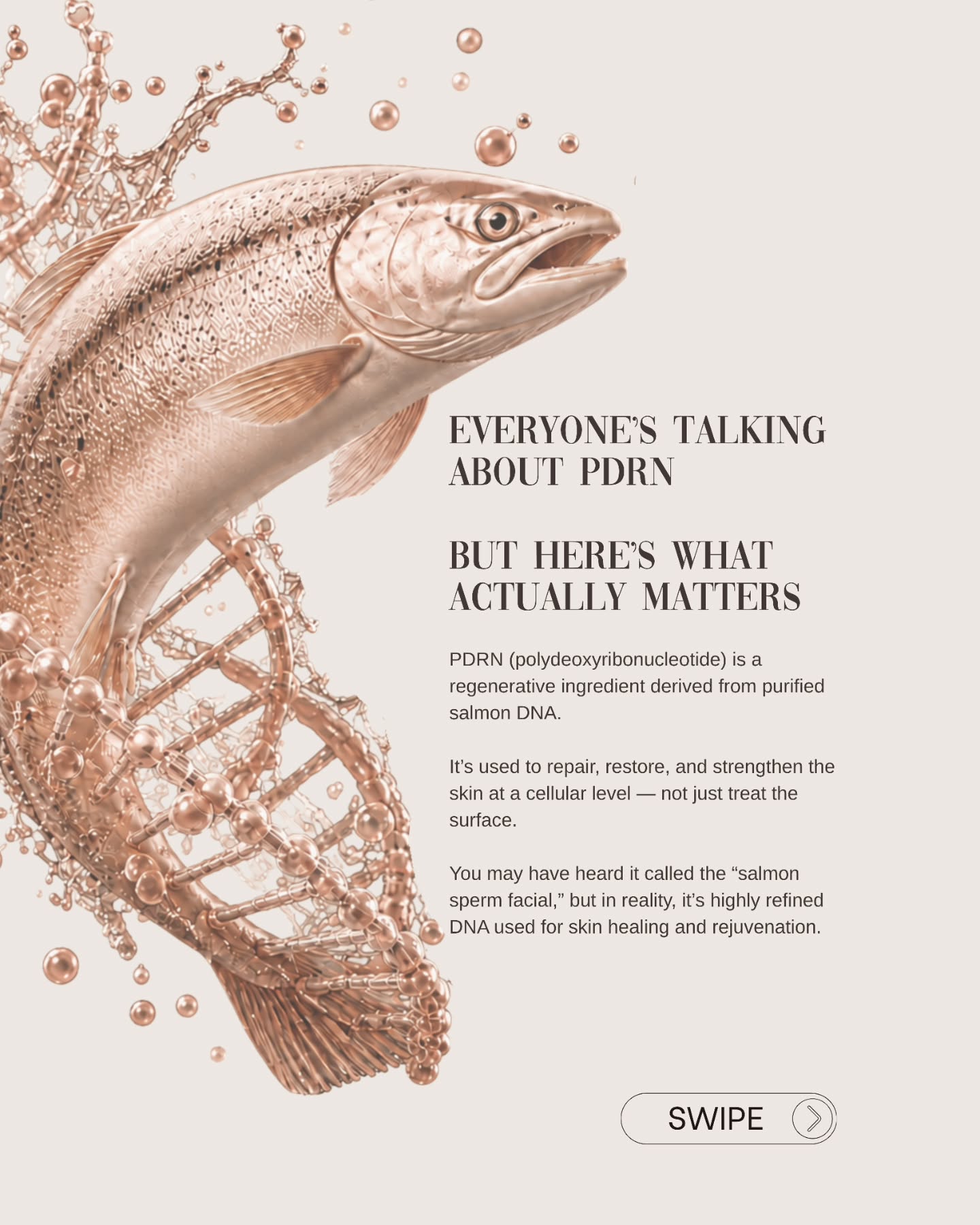 ✨ NOT A TREND — JUST 40+ YEARS OF SCIENCE FINALLY GETTING THE SPOTLIGHT ✨
Swipe through to understand why everyone’s talking about PDRN (aka “salmon DNA”) and what it actually does for your skin. From its medical roots to why clinics and celebrities are obsessed — this is more than hype.
Real skin repair. Real regeneration. Real results.
If you’re looking for treatments that go beyond surface-level glow and actually improve your skin quality long-term… this is where it starts.
#pdrn #salmondna #aestheticswarrington #polynucleotideswarrington #polynucleotides