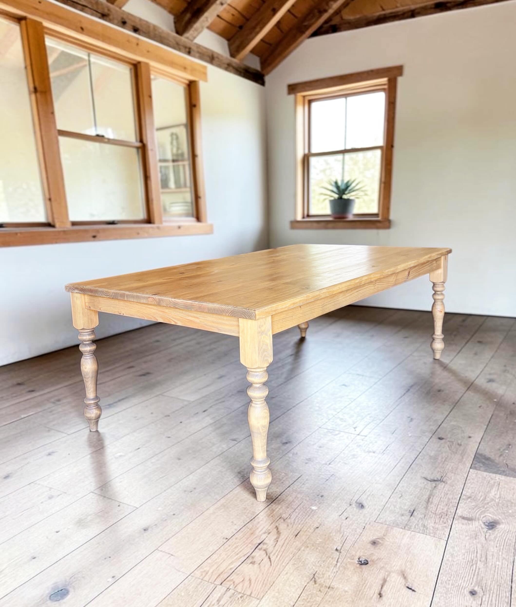 7’ x 49” x 30” Cottage Turned Leg Table - Jointed Top - Rounded Edges - Starting at $1350 ♥️