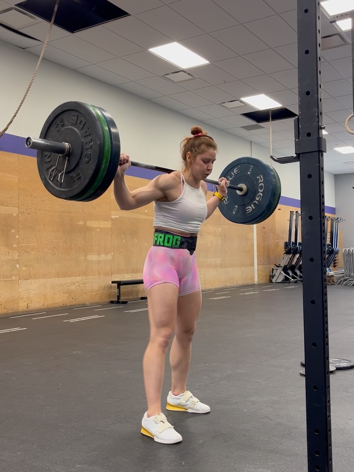Nothing like a deload week full of PR’s and progress.
Slide 1 - 10lbs Overhead squat PR : 195lbs , in about a year. Probably the one I’m the most happy about.
Slide 2 - 10lbs power clean PR : 200lbs, after many many failed attempts over the years. I think this was a PR from 3 years ago. So that was nice.
Slide 3 - 5lbs Push Jerk PR : 190lbs, Still working on the elbows being stable overhead. I’ve learned a lot about shoulder compensation this past year and I’m excited to be working on all the things to fix this. This is also a guess at my PR because I’m unsure if I actually jerked 185 before this point or not but it’s at LEAST a 5lbs PR 😁
Not shown: my first time testing my 5k as a Crossfitter , you’ll have to follow me on Strava for that one. I’ve only ever tested it with a weight vest in a comp but I was about 13 seconds faster per km which I personally am happy about because I’ve never been a “fast” runner, just good at running long. And I’ve been feeling like I’ve lost my running ability but bringing it up to twice a week this past block actually really feels like I’m getting back in the groove 😁 excited to have some data moving forward!
Seeing progress doesn’t happen as often the longer you do this sport. And it can look super different (like finally getting up the stairs and down the ramp on your hands for the first time, or getting your first pullover, or your first BMU or toe to bar). But it makes me appreciate having real numbers like this - this SHOWS me that what I’m doing is working. This is encouraging. Results are encouraging.
I don’t need the encouragement to put my head down and work, but it sure as hell makes me feel a lot better about doing the work.
Excited for the next 3 weeks as we ramp up to NorCal @northern_california_classic 😍
Let’s stay healthy ! And get the fittest and strongest I’ve ever been in my life.
@coachjeffcooper