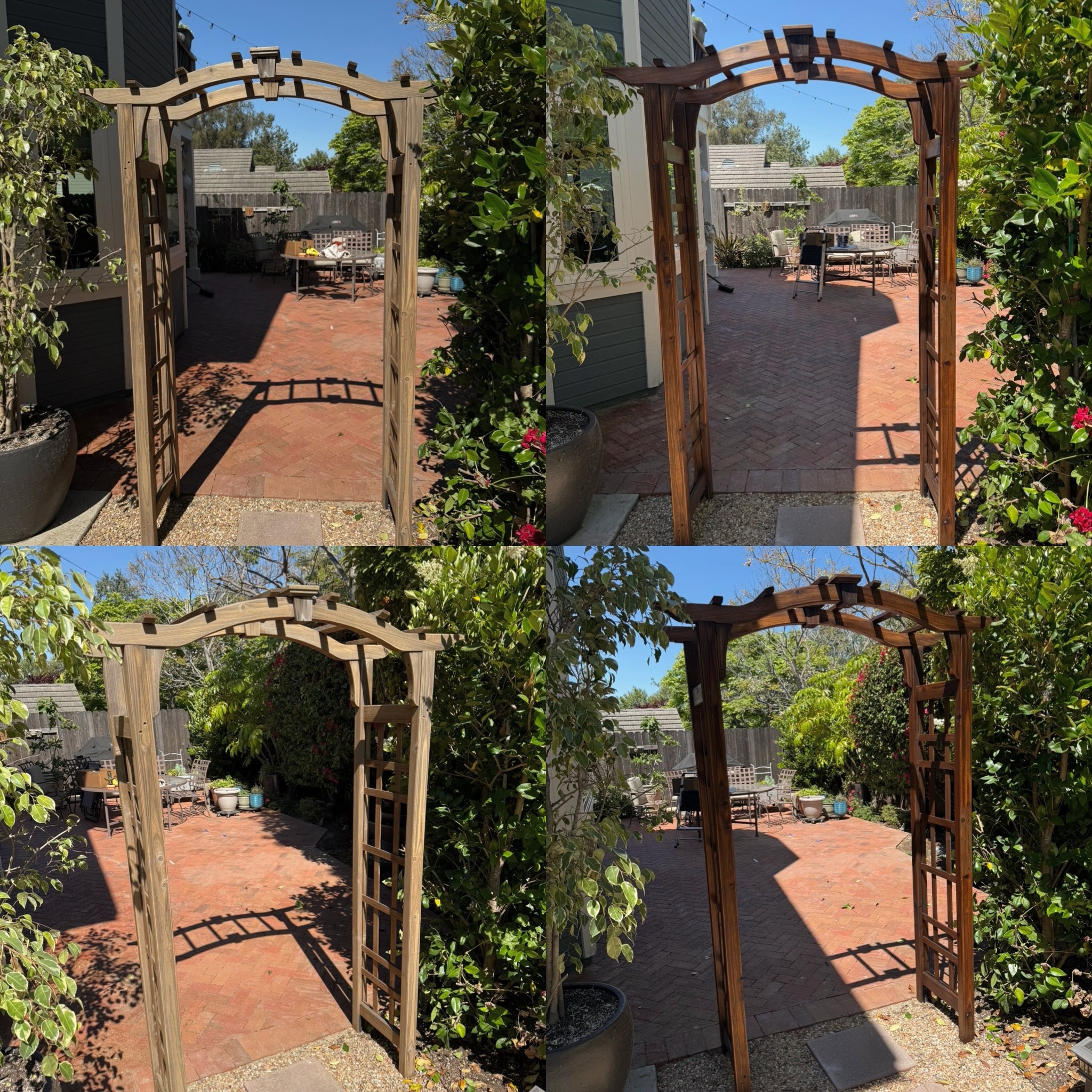 Before and After Pergola Sanding and Staining ➡️
•
•
#handyman #handymanservice #handymanservices #santabarbara