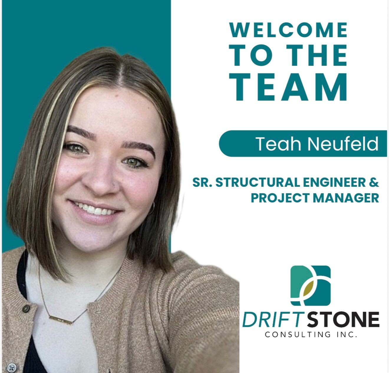 So excited and we just can’t hide it!
Meet our newest team member ⭐️Teah Neufeld⭐️ Teah brings a wealth of experience from both the construction and consulting industries. #leadership #womeninconsultingengineering 👷🏽♀️✅