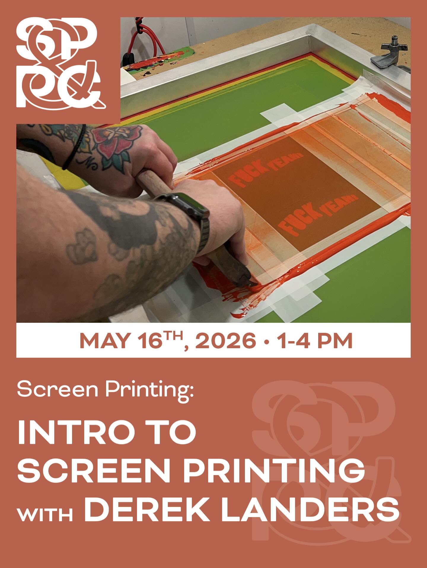 Learn the basics of screen printing, check out our facilities, and print your heart out!
Come learn the art of screen printing! Whether you’re a beginner or a seasoned pro you’ll have a blast checking out the screen print facilities at SPPC. We’ll cover the basics of the medium but most importantly, we’ll be making lots of prints.
This workshop is run by SPPC Board Member Derek Landers. @landers.design
#print #screenprint #sppc