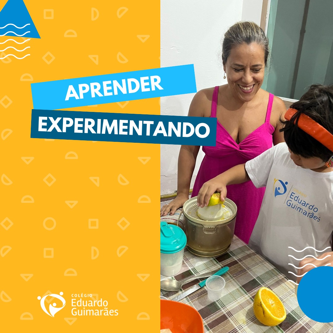 Aprender também é experimentar, observar e descobrir novos sabores. 🍊✨
O grupo do Atendimento Especial participou de uma atividade de culinária com preparo de sucos, explorando conceitos importantes de forma prática e divertida.
Durante a vivência, os alunos trabalharam noções como dentro e fora, cheio e vazio, além de ampliarem o vocabulário por meio da identificação das frutas, suas cores, nomes e sabores.
A atividade também estimulou a contagem, a percepção sensorial e a participação coletiva, tornando o aprendizado ainda mais significativo.
E, claro, depois de colocarem a mão na massa, os alunos puderam degustar os sucos e perceber diferenças entre sabores mais doces e mais azedos. 🍋🍓
No Colégio Eduardo Guimarães, acreditamos que experiências concretas tornam o aprendizado mais leve, afetivo e cheio de significado. 💙