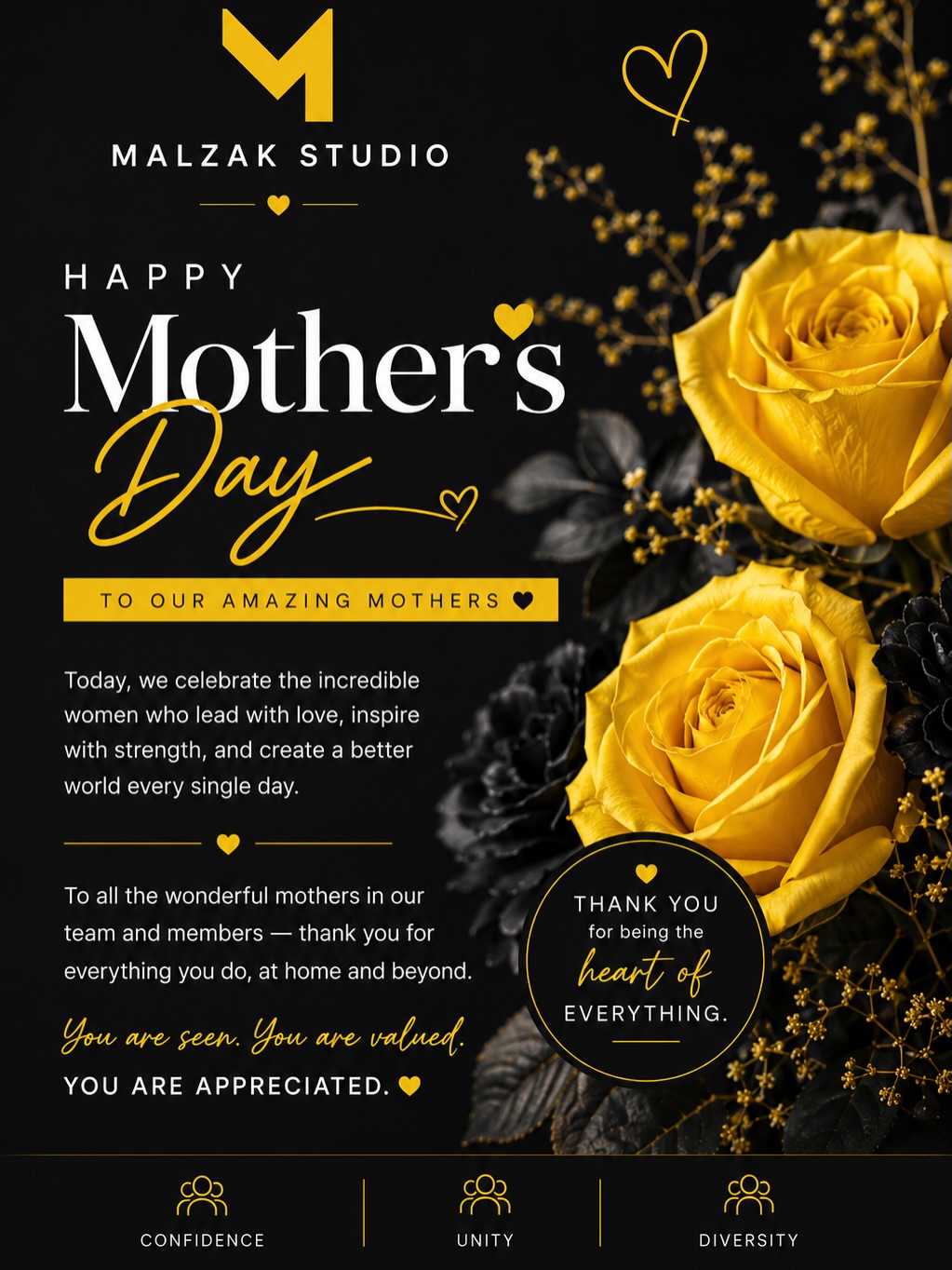 Happy Mother’s Day to all the incredible mothers in our Malzak Studio team and community. 💛
Today, we celebrate the women who lead with love, inspire with strength, and give so much of themselves every single day.
To all the mums juggling family, work, life, and still showing up for themselves and others… we see you, we appreciate you, and we celebrate you.
Thank you for being part of the heart of our community and for bringing so much warmth, care, confidence, unity, and diversity into the studio.
May today remind you how valued, loved, and special you truly are. ✨
With love,
Mal Zaki 🩵💛
#mothersday #mothersday2026 #malzakstudio #zumba #dance