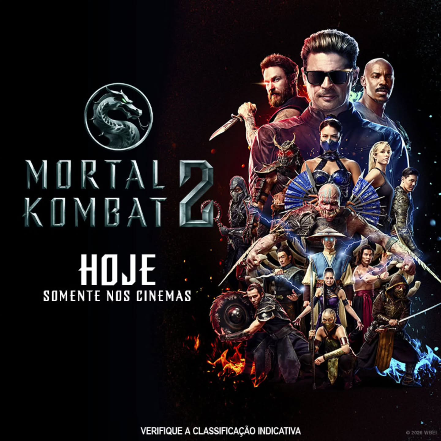 🎬 HOJE É O DIA! 🎬
O novo filme de Mortal Kombat chega HOJE com tudo nos cinemas de todo Brasil!!
Não fique de fora dessa! Chama os amigos, garante sua pipoca 🍿 e vem viver essa experiência nas telonas!