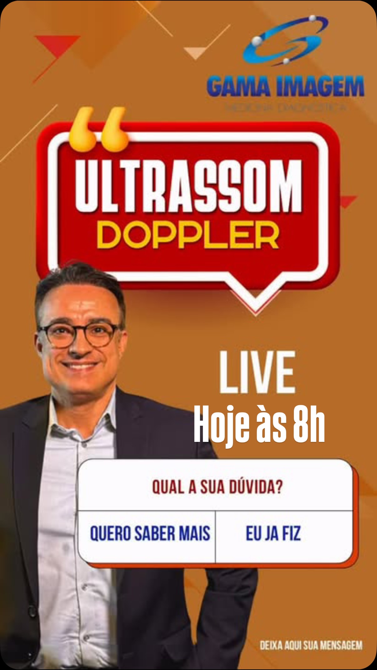 🚨 HOJE às 8H DA MANHÃ tem LIVE ESPECIAL sobre ULTRASSOM DOPPLER! ☀️🩺
Você sabe para que serve o Doppler e quando ele pode identificar problemas importantes antes mesmo dos sintomas aparecerem? 👀
Na live de hoje eu vou revelar os principais segredos do Ultrassom Doppler, explicar de forma simples como funciona esse exame e tirar dúvidas AO VIVO! 🔥
✅ Circulação
✅ Varizes
✅ Trombose
✅ Avaliação vascular
✅ Quando o Doppler é realmente necessário
Essa pode ser a informação que faltava para você entender melhor sua saúde ou até ajudar alguém da sua família. ❤️
📍 Hoje
⏰ 8h da manhã
📲 Ao vivo aqui no Instagram @gamaimagemcg
Ative o lembrete e participe!
Quem estiver ao vivo vai aprender conteúdos que quase ninguém explica de forma tão prática e acessível. 😉🔥
#UltrassomDoppler #LiveMedica #SaudeVascular #Ultrassom #DiagnosticoPorImagem