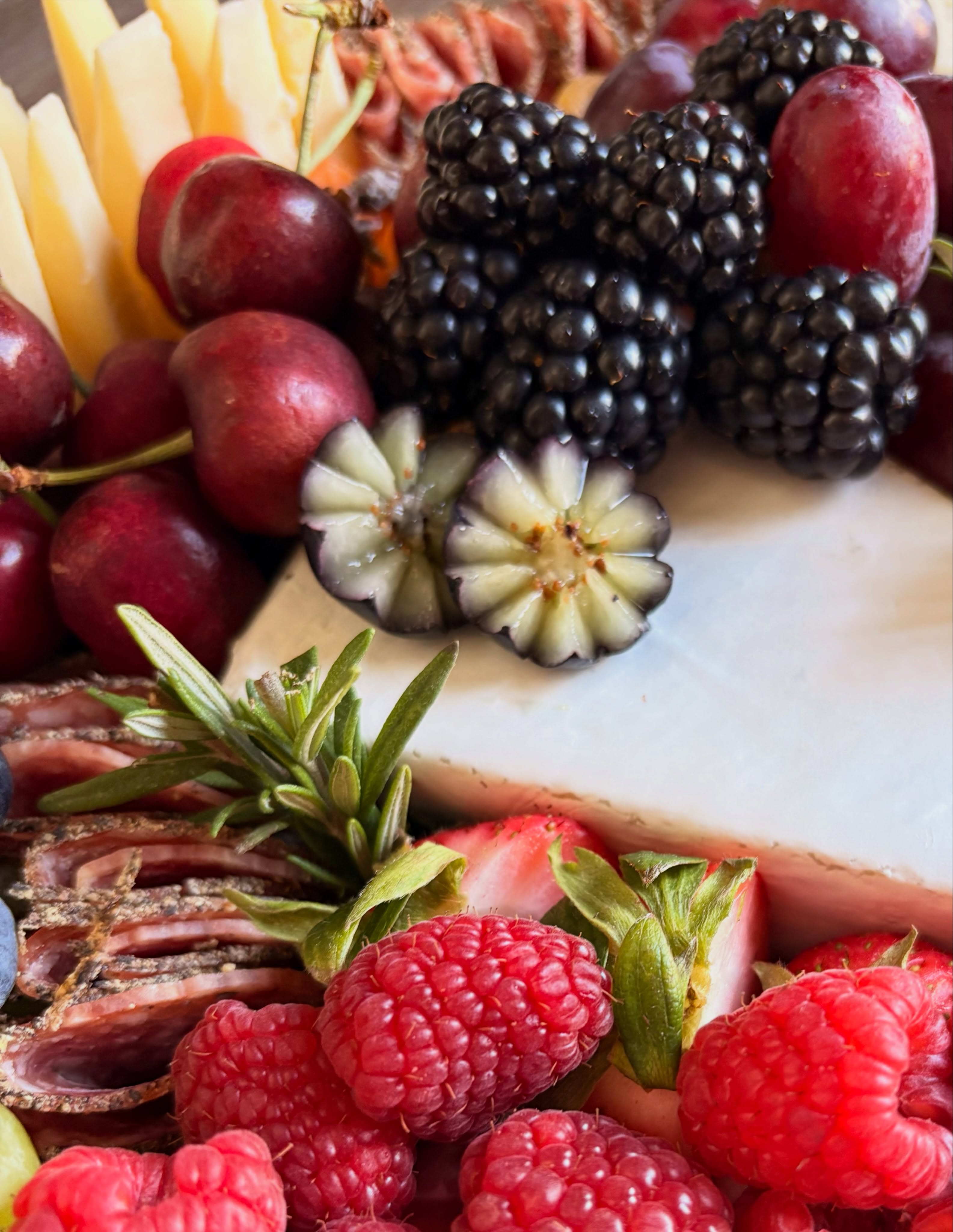 Our In-between platter is a beautiful one to bring to any party, shower, work meeting or give as a gift.
An assortment of fresh fruits, veggies, artisan cheeses, cured meats, fillers and more. It is served on a 17x12 inch palm leaf platter. Send us a DM to order yours
We specialize in:
Events | Grazing Tables | Corporate Orders | Charcuterie Cups | Weddings
Serving the Wasatch Front and across the Salt Lake City Valley UT curating elevated bites for every occasion from small gatherings to grand celebrations! Follow us @curedandcut
www.curedandcut.com