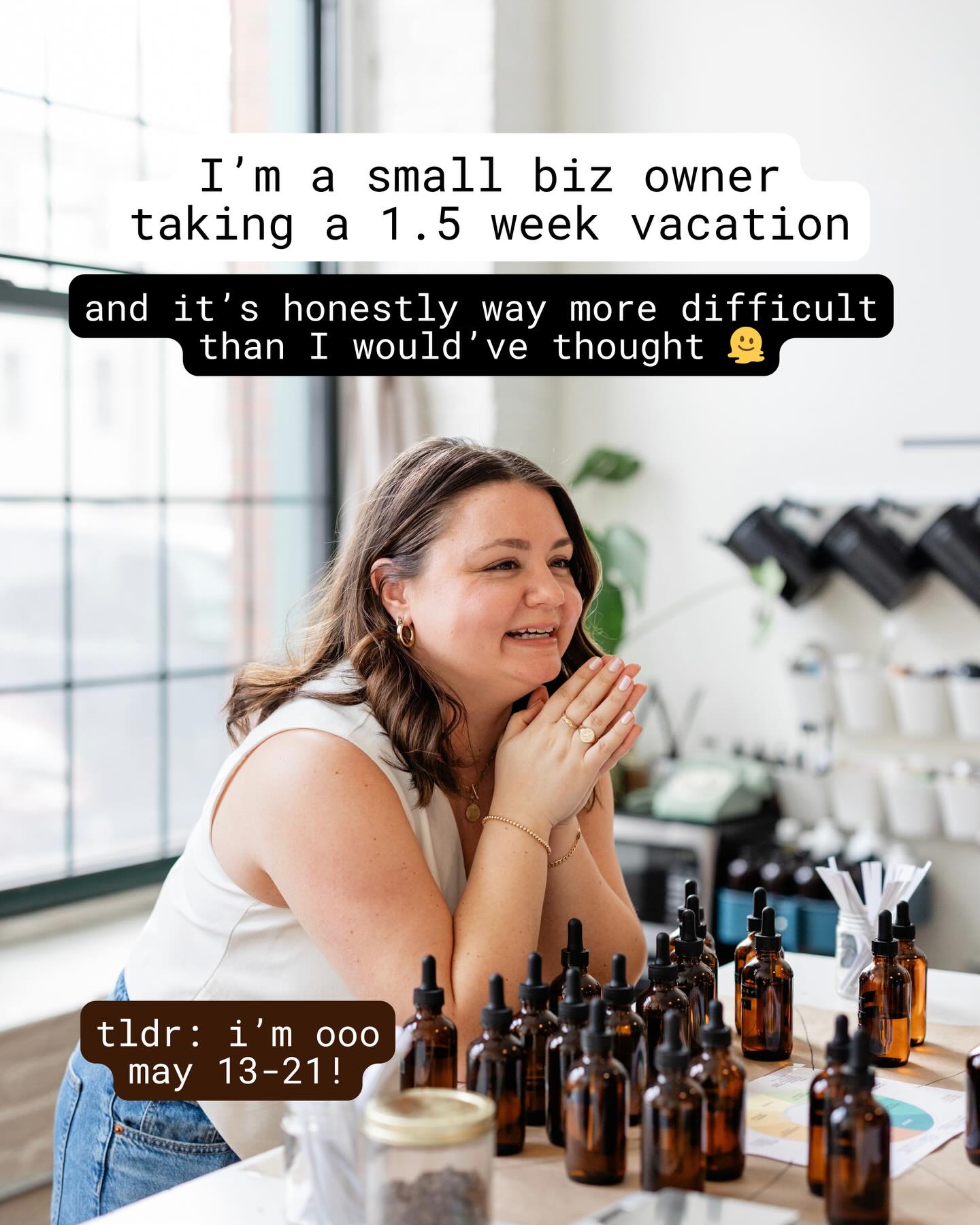 Sharing this in case any of my fellow small biz owners (or anyone else!) can relate. I am still SO excited and lucky to be heading out on this trip — multiple truths coexisting — but I share so many of my good moments on here, and I think it’s important to share the less glamorous ones too 🩷