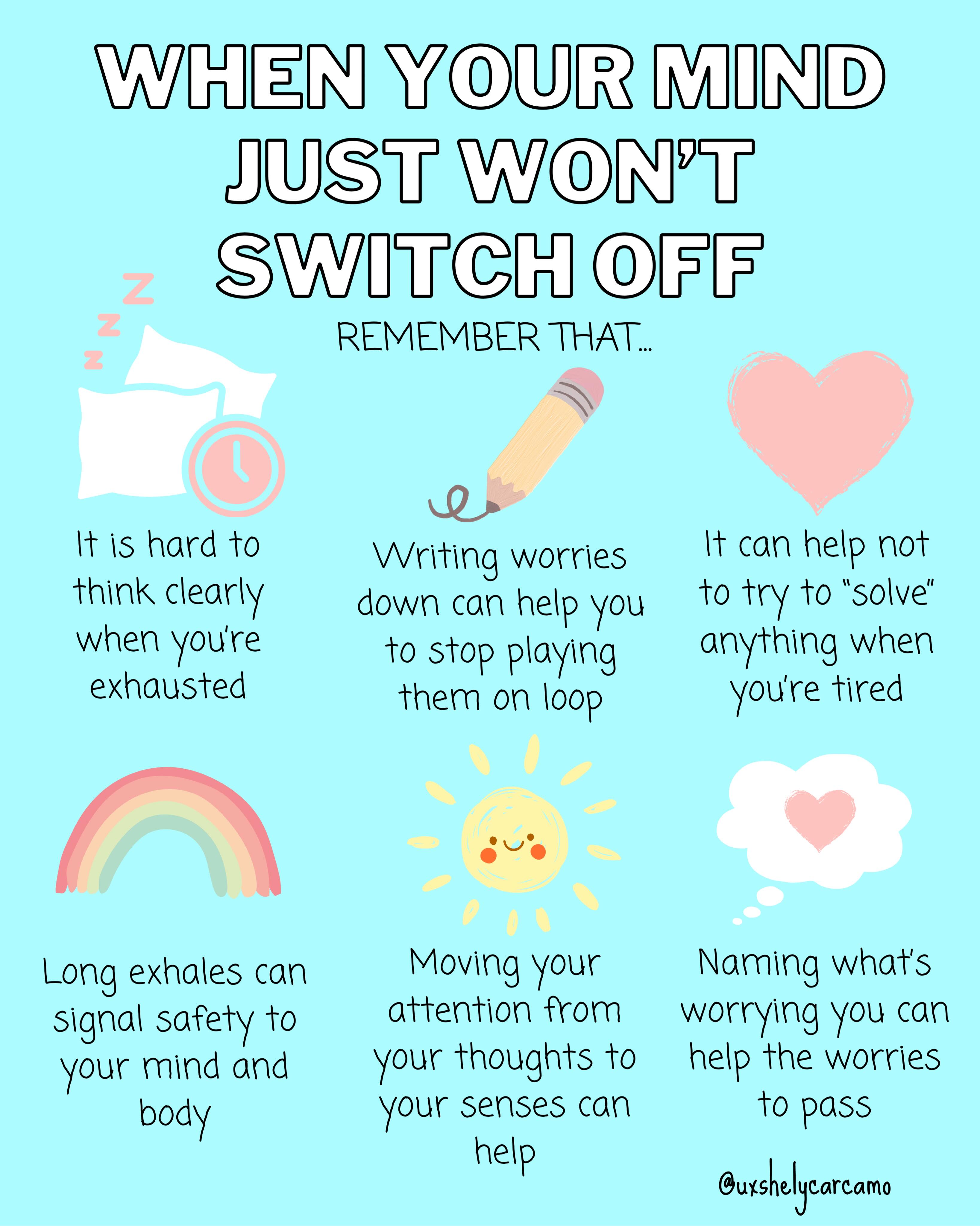 What do you most need to hear when your mind just won’t switch off? 🩵