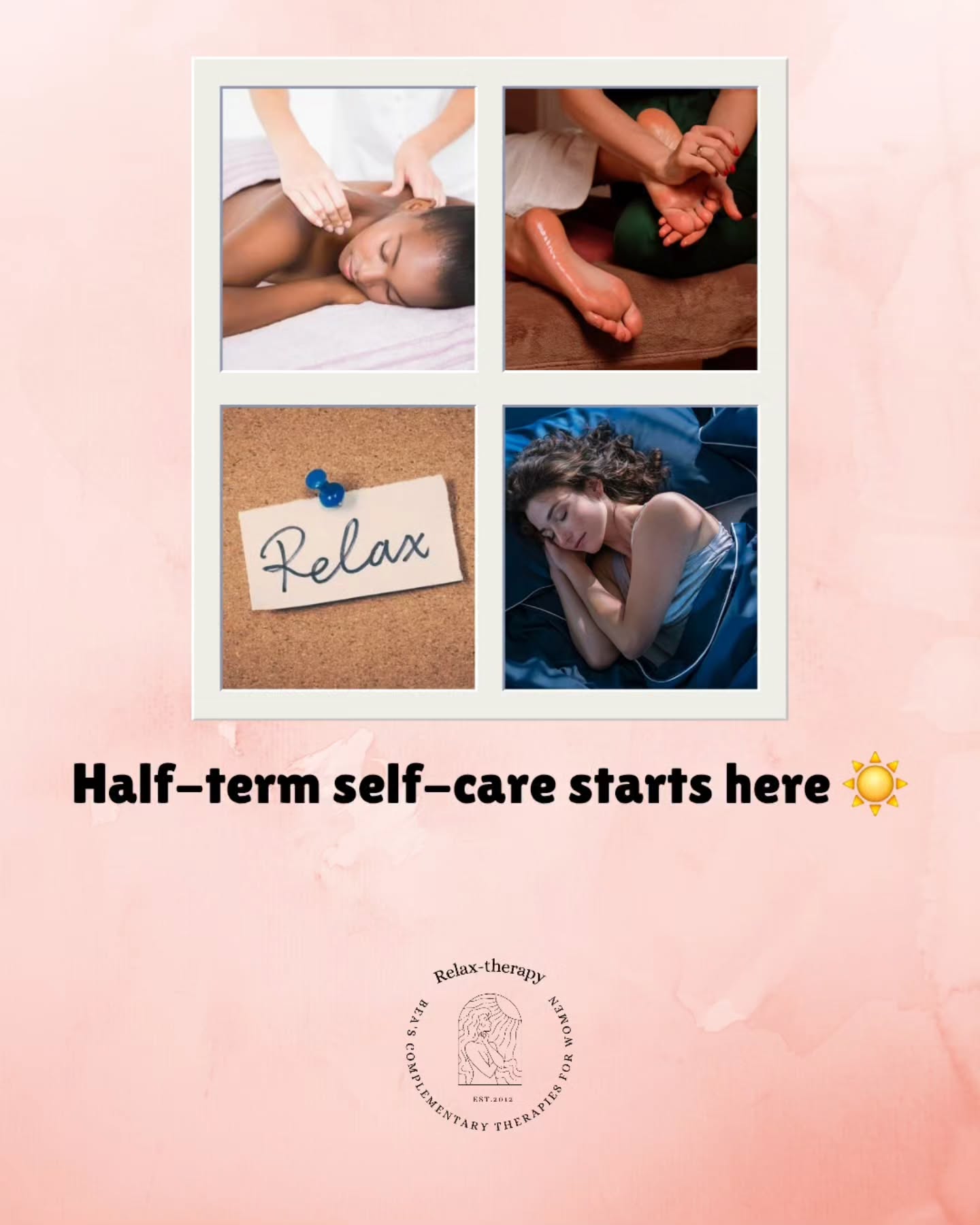 Half-term can feel beautiful and exhausting at the same time. ☀️
Longer days, busy routines, keeping everyone entertained, less downtime for yourself.
Whether it’s a quiet hour away from the noise, calming the nervous system, easing tension, or simply having space to breathe your wellbeing matters this Summer too.
The treatment room is cool, calm and ready for you 🤍
This week’s reminder: you deserve care too.
#HalfTerm #SelfCare #SummerWellbeing #MassageTherapyPurley #Relaxation
