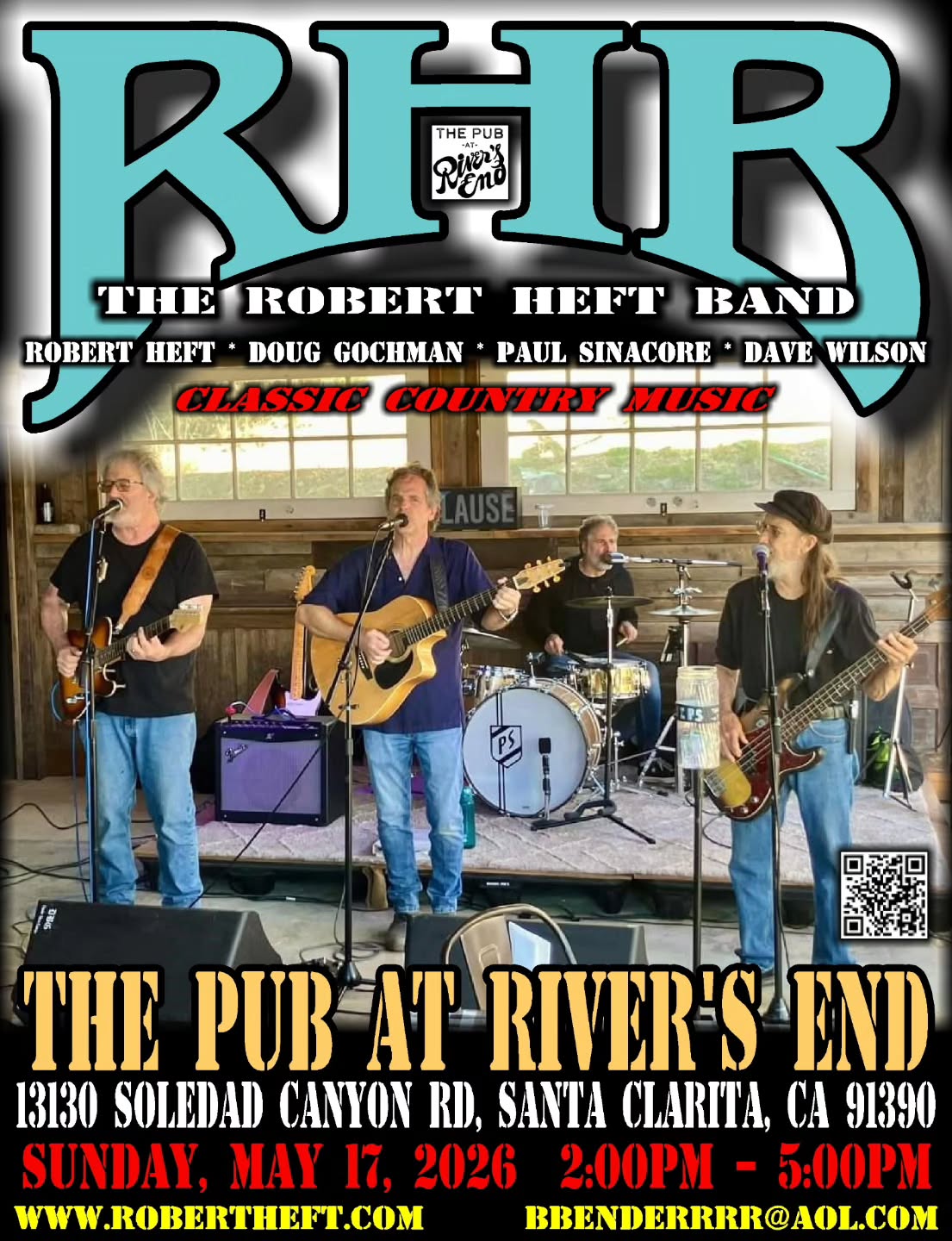 Every 3rd Sunday of the month we are blessed to have the Robert Heft Band return to our humble digs and give the skillful and smooth grooving county sounds that we require.
Pairs well with honey buttered cornbread and a slice of our world famous brisket cooked just right for your protein supplementation π