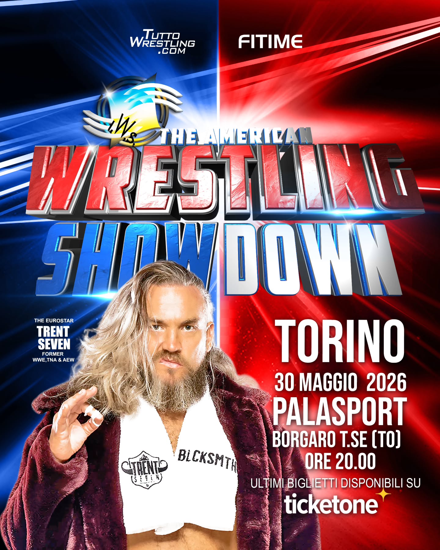 🚨 ANNUNCIO UFFICIALE 🚨
🇬🇧 THE EUROSTAR – TRENT SEVEN 🇬🇧
Former WWE, AEW & TNA Superstar 💥
Uno dei nomi più duri e rispettati della scena mondiale è pronto a salire sul ring dell' IWS per l' American Wrestling Showdown
Con un solo obiettivo: puntare ad una delle cinture in palio.
📍 Torino – 30 Maggio 2026
🏟️ PalaSport Borgaro torinese
🕗 Ore 20:00
⚠️ BORDO RING SOLD OUT
🎟️ ULTIMI BIGLIETTI TRIBUNA DISPONIBILI SU TICKETONE
Non aspettare l’ultimo momento
🎓 Trent Seven sarà disponibile anche per un SEMINARIO ESCLUSIVO
👉 Tutte le info verranno annunciate DOMANI
Ve l’avevamo promesso: le sorprese non sono ancora finite… e questa non è l’ultima 👀
#IWSWrestling #TrentSeven #TheEurostar #wwe #Torino