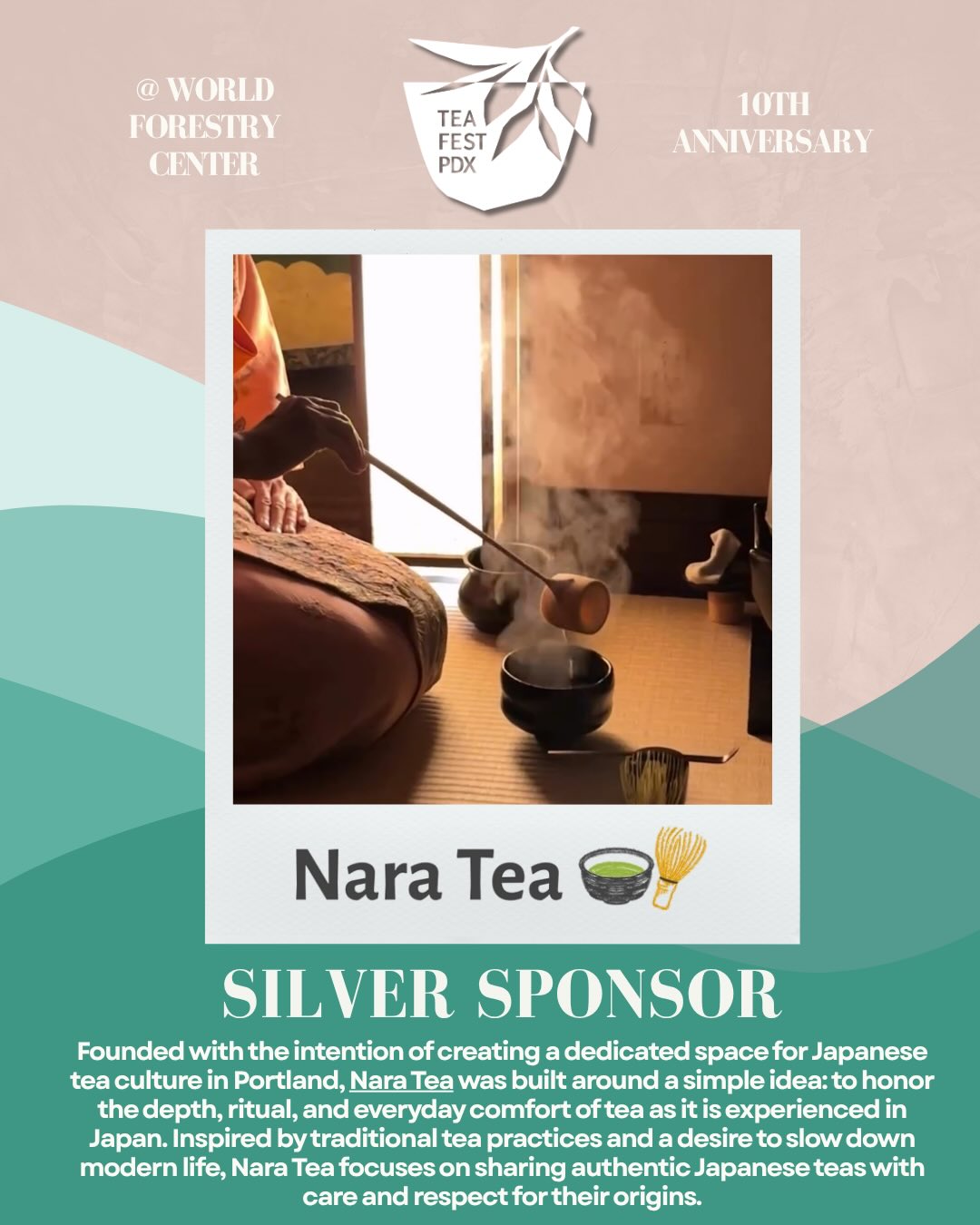 Introducing Silvet Sponsor @narateacompany to the TeaFestPDX 2026 lineup! Founded with the intention of creating a dedicated space for Japanese tea culture in Portland, Nara Tea was built around a simple idea: to honor the depth, ritual, and everyday comfort of tea as it is experienced in Japan. Inspired by traditional tea practices and a desire to slow down modern life, Nara Tea focuses on sharing authentic Japanese teas with care and respect for their origins.
They’re also hosting some incredible events at the end of this month with 20th generation chasen master, Tango Tanimura. Not to be missed. You can get tickets for those events through their website.
#teafestpdx10 #portland #teafestival #tea #pdx